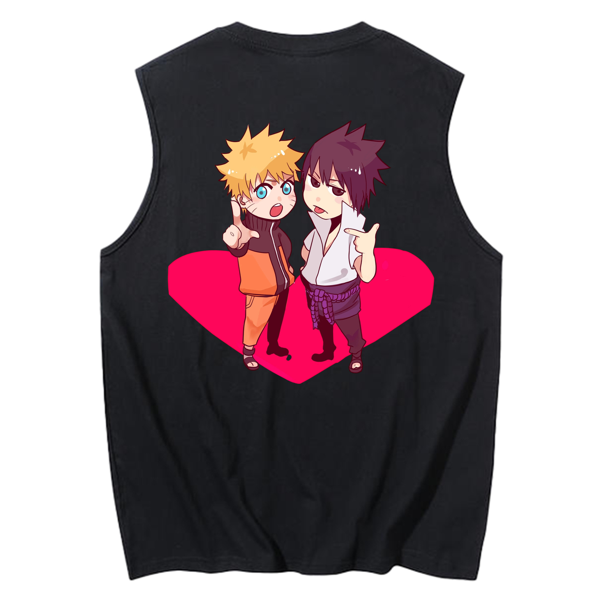 （画像用） NARUTO -ナルト- うずまき ナルト Uzumaki Naruto コットン100％タンクトップ（背面プリント）