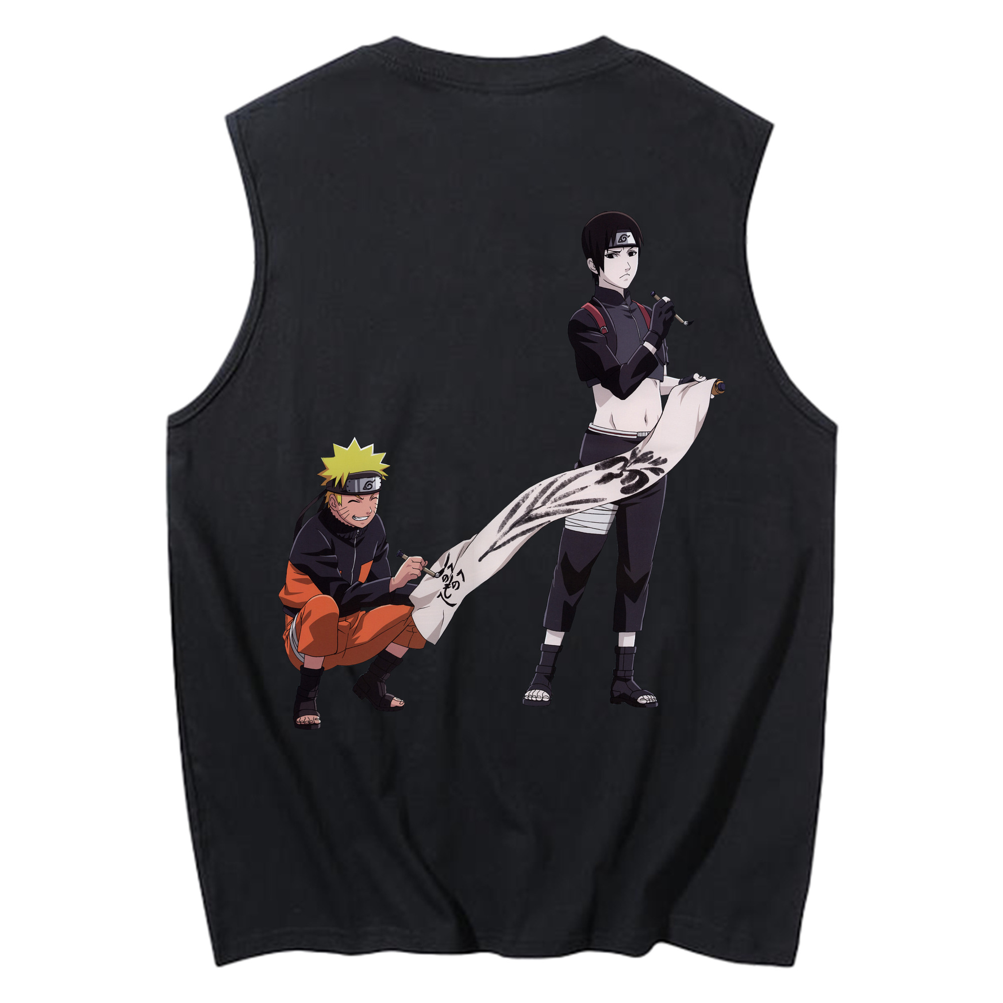 （画像用） NARUTO -ナルト- うずまき ナルト Uzumaki Naruto コットン100％タンクトップ（背面プリント）