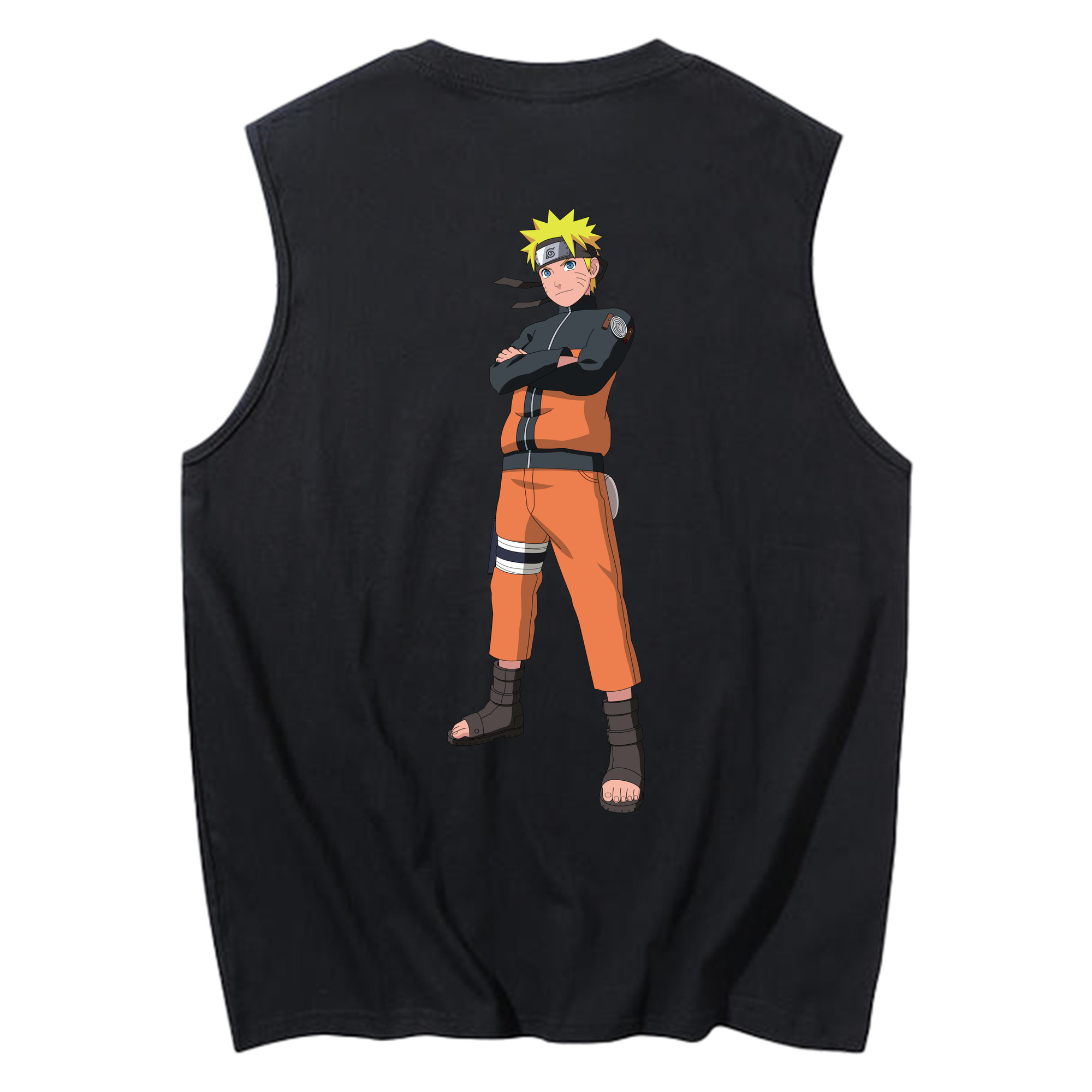 （画像用） NARUTO -ナルト- うずまき ナルト Uzumaki Naruto コットン100％タンクトップ（背面プリント）
