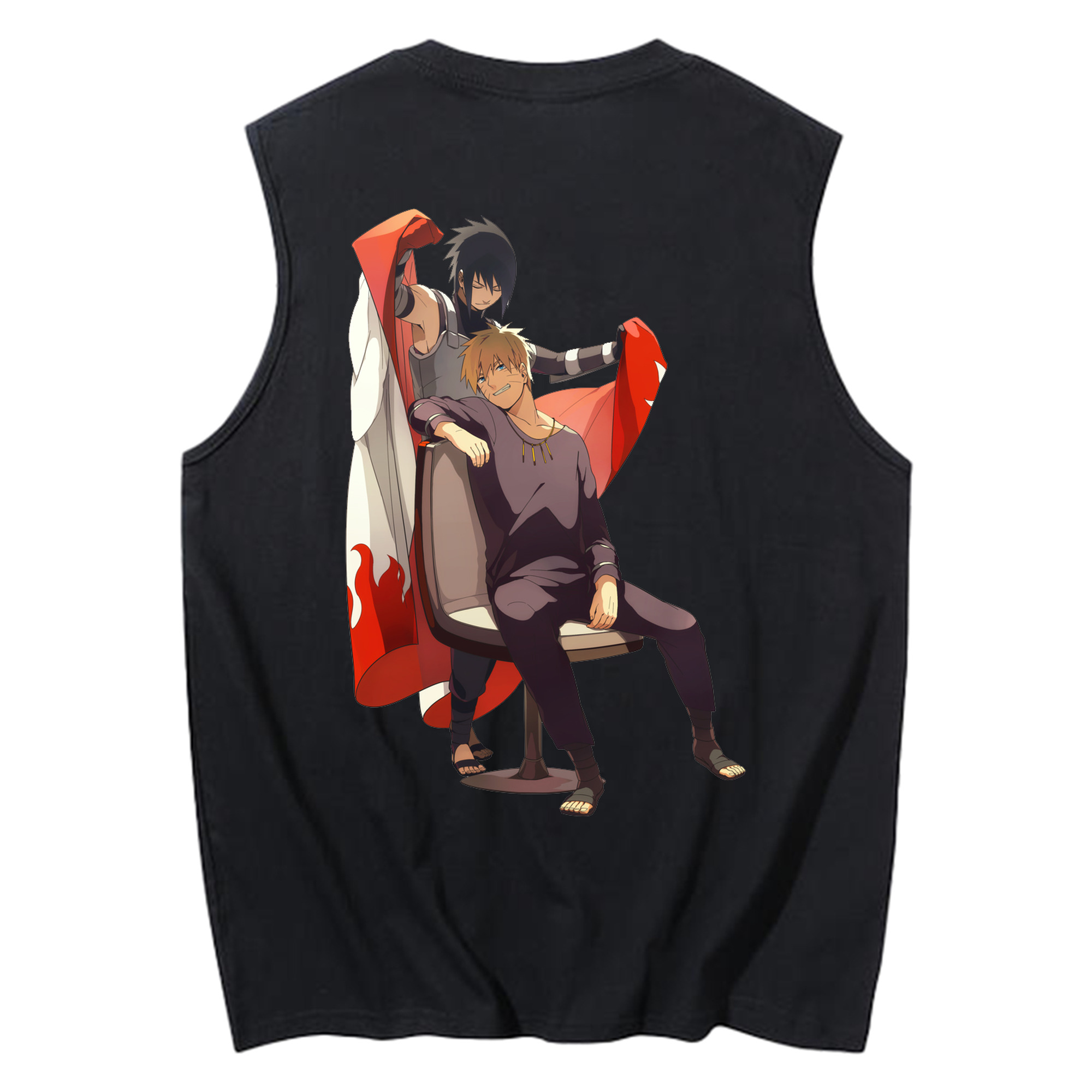 （画像用） NARUTO -ナルト- うずまき ナルト Uzumaki Naruto コットン100％タンクトップ（背面プリント）