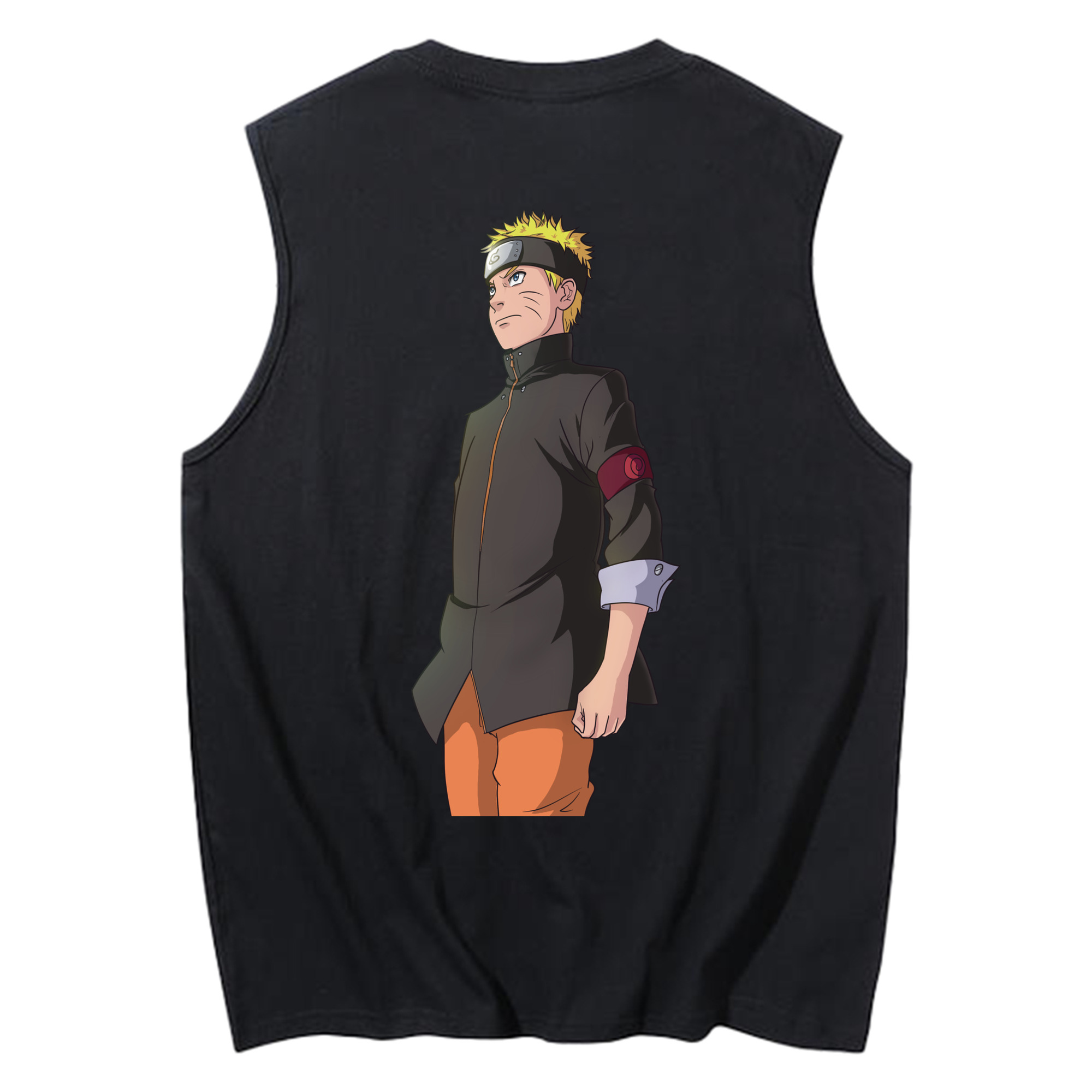 （画像用） NARUTO -ナルト- うずまき ナルト Uzumaki Naruto コットン100％タンクトップ（背面プリント）