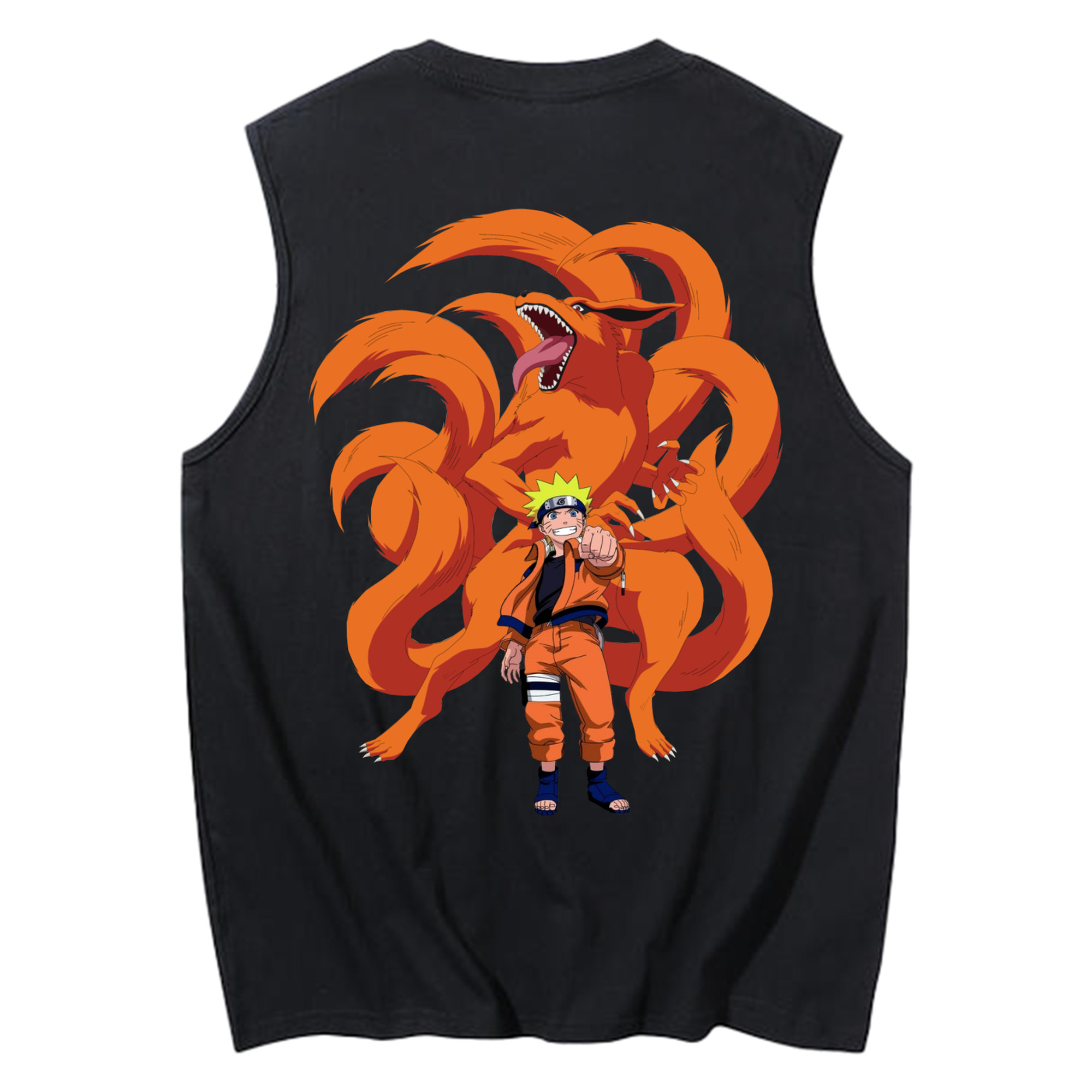 （画像用） NARUTO -ナルト- うずまき ナルト Uzumaki Naruto コットン100％タンクトップ（背面プリント）