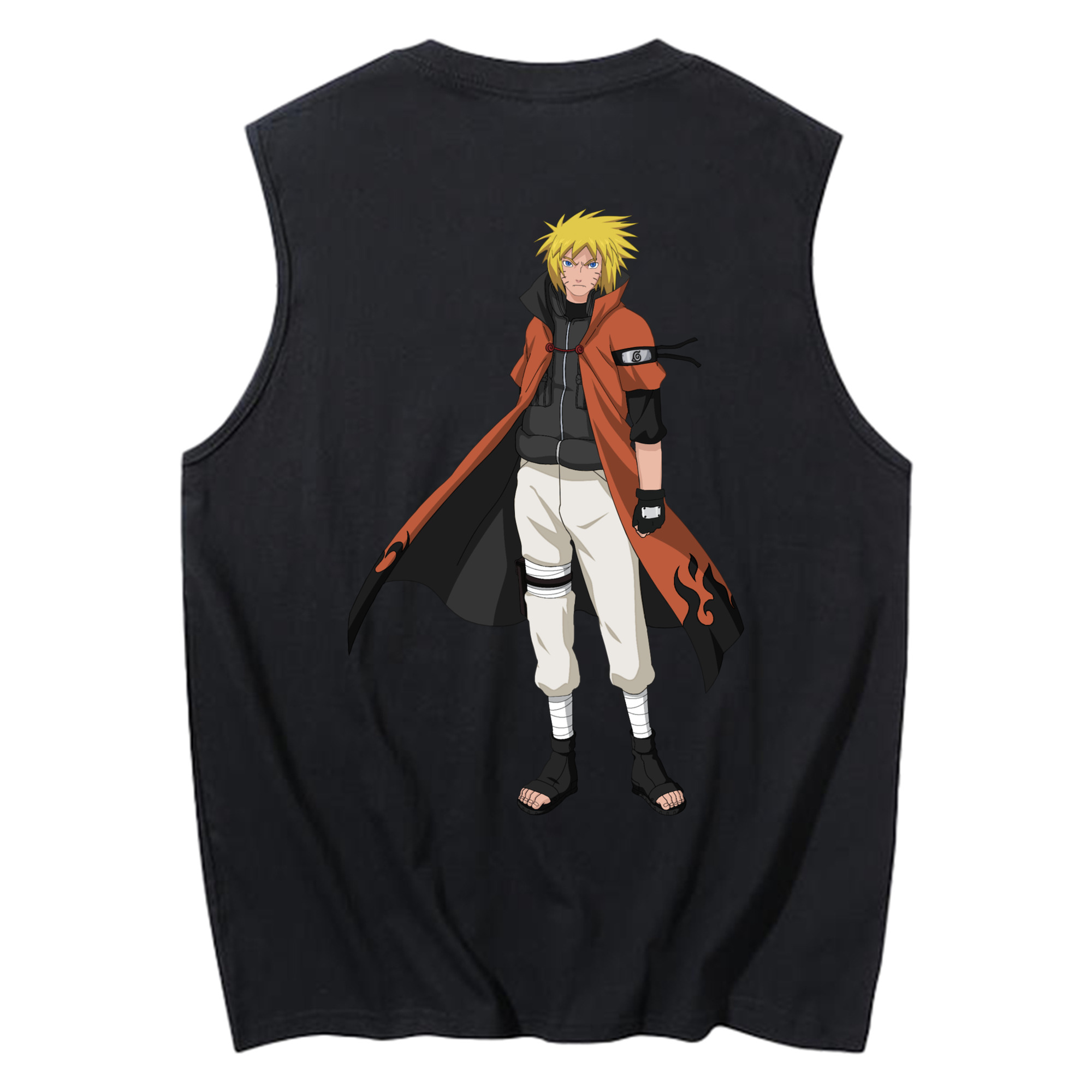 （画像用） NARUTO -ナルト- うずまき ナルト Uzumaki Naruto コットン100％タンクトップ（背面プリント）