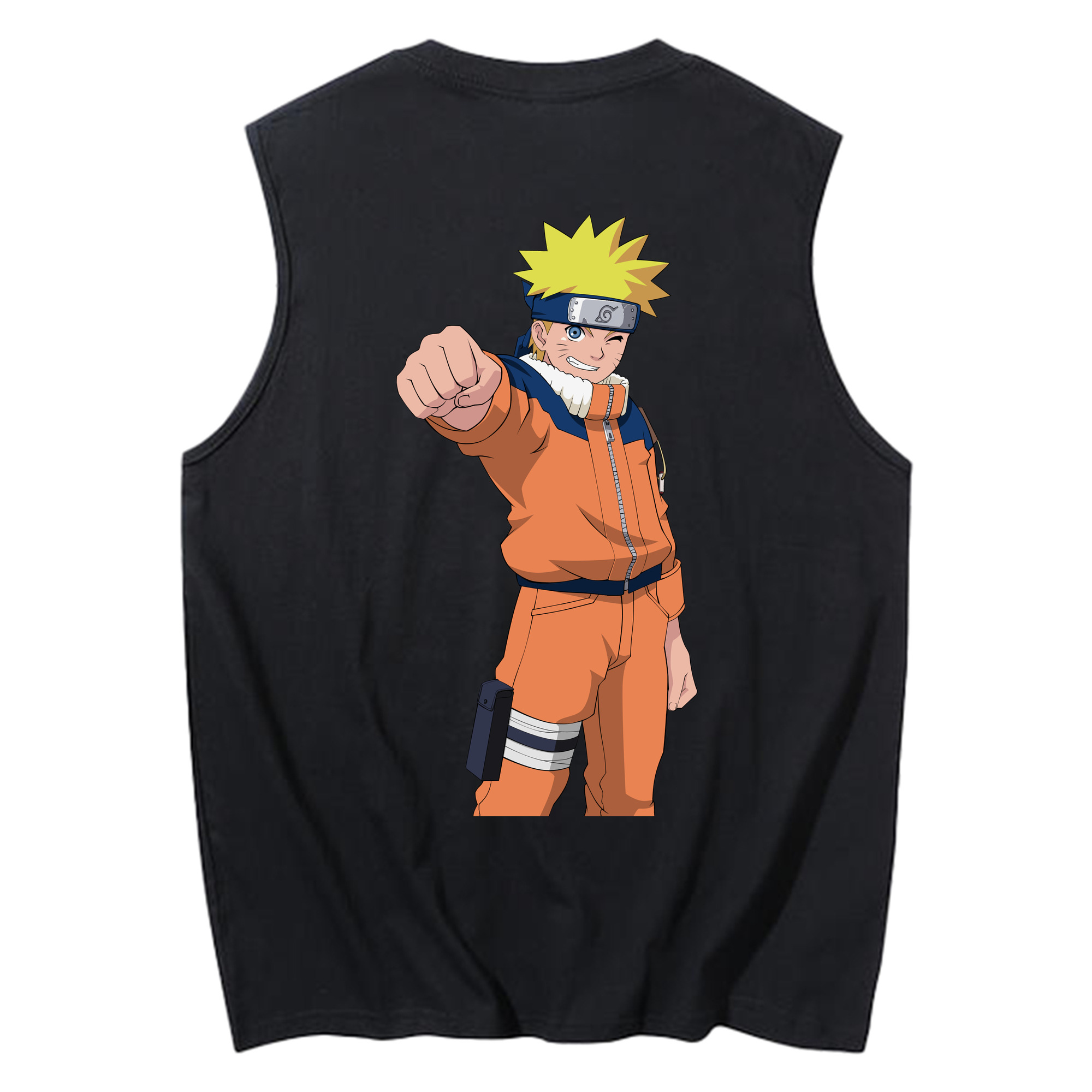 （画像用） NARUTO -ナルト- うずまき ナルト Uzumaki Naruto コットン100％タンクトップ（背面プリント）