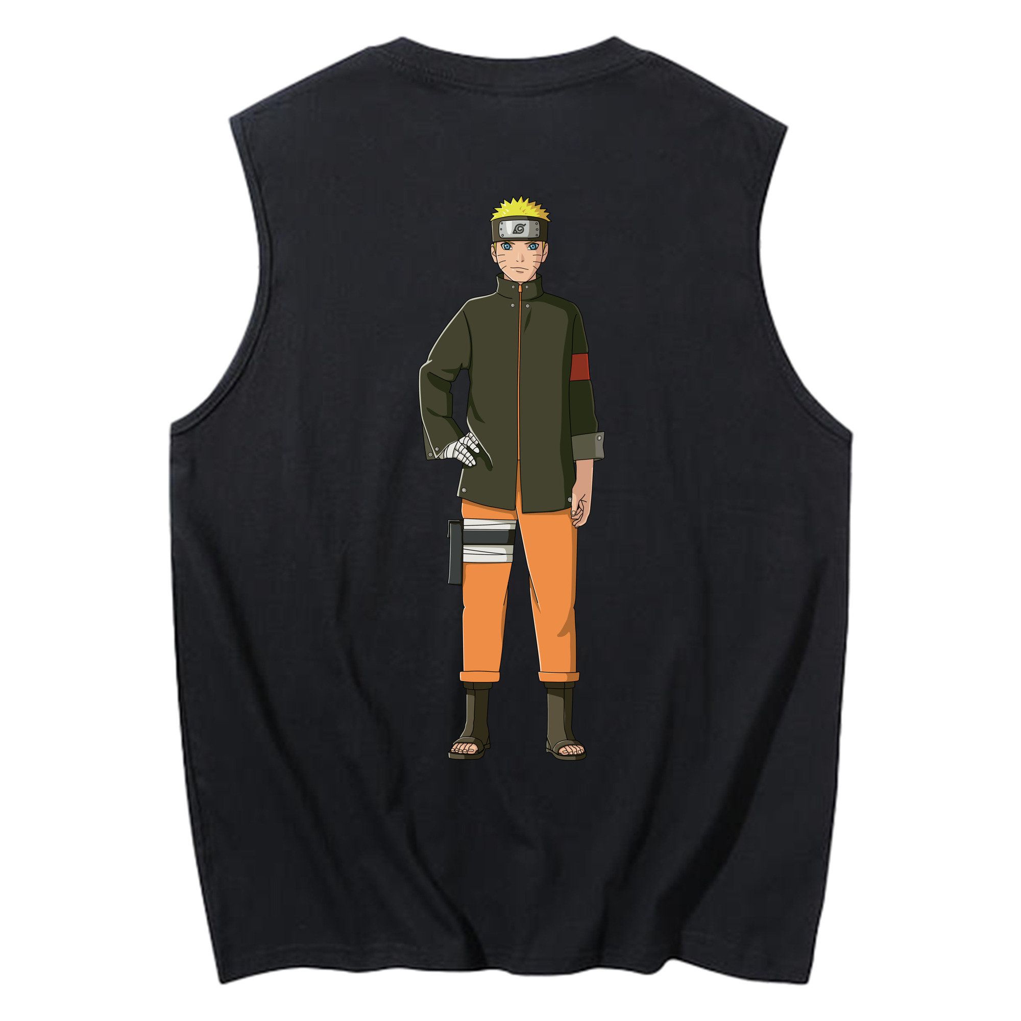 （画像用） NARUTO -ナルト- うずまき ナルト Uzumaki Naruto コットン100％タンクトップ（背面プリント）