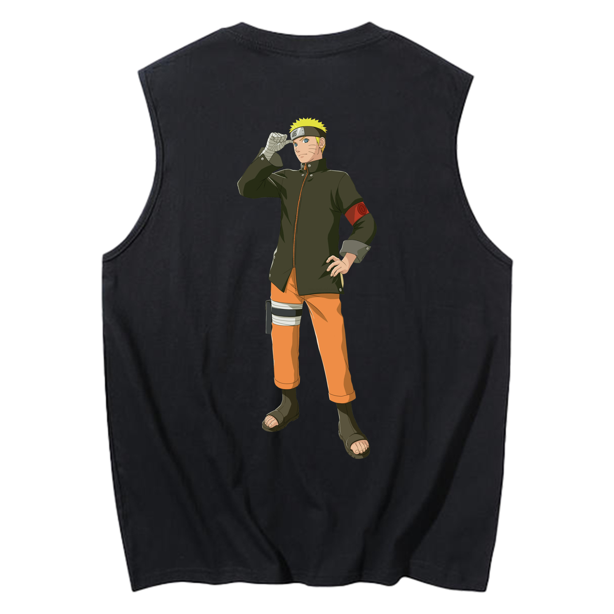 （画像用） NARUTO -ナルト- うずまき ナルト Uzumaki Naruto コットン100％タンクトップ（背面プリント）
