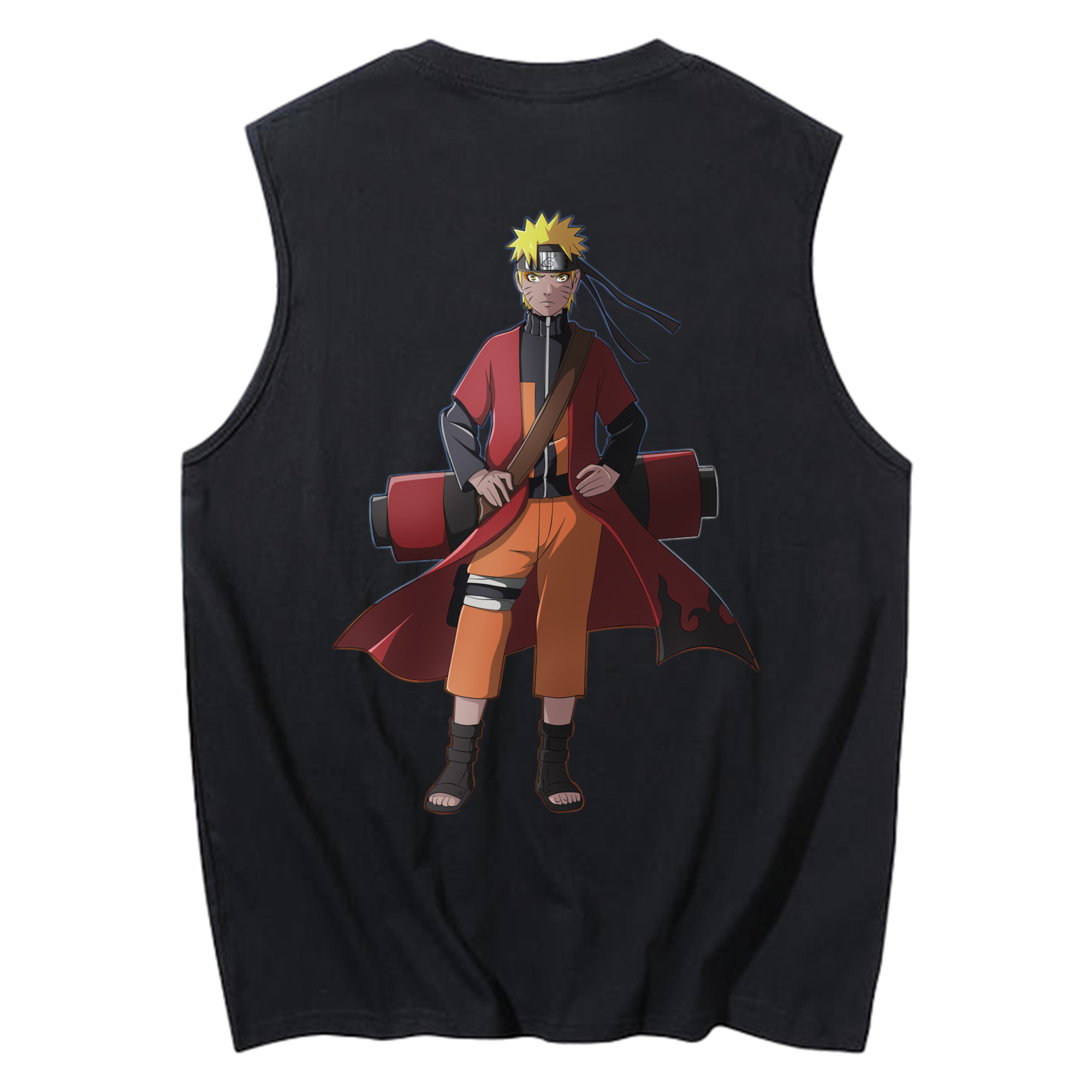 （画像用） NARUTO -ナルト- うずまき ナルト Uzumaki Naruto コットン100％タンクトップ（背面プリント）