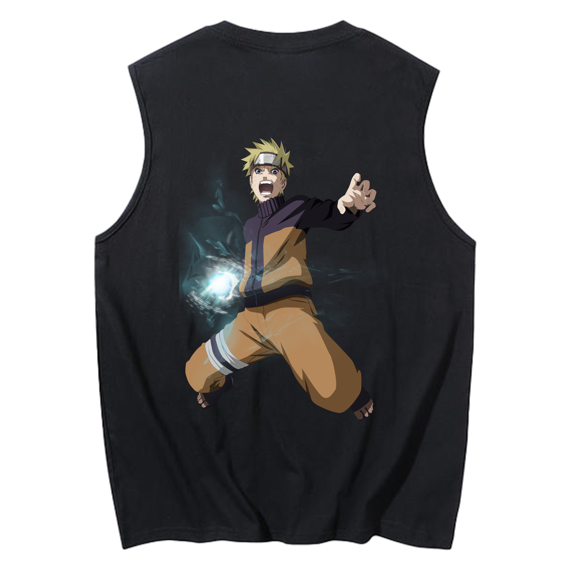 （画像用） NARUTO -ナルト- うずまき ナルト Uzumaki Naruto コットン100％タンクトップ（背面プリント）