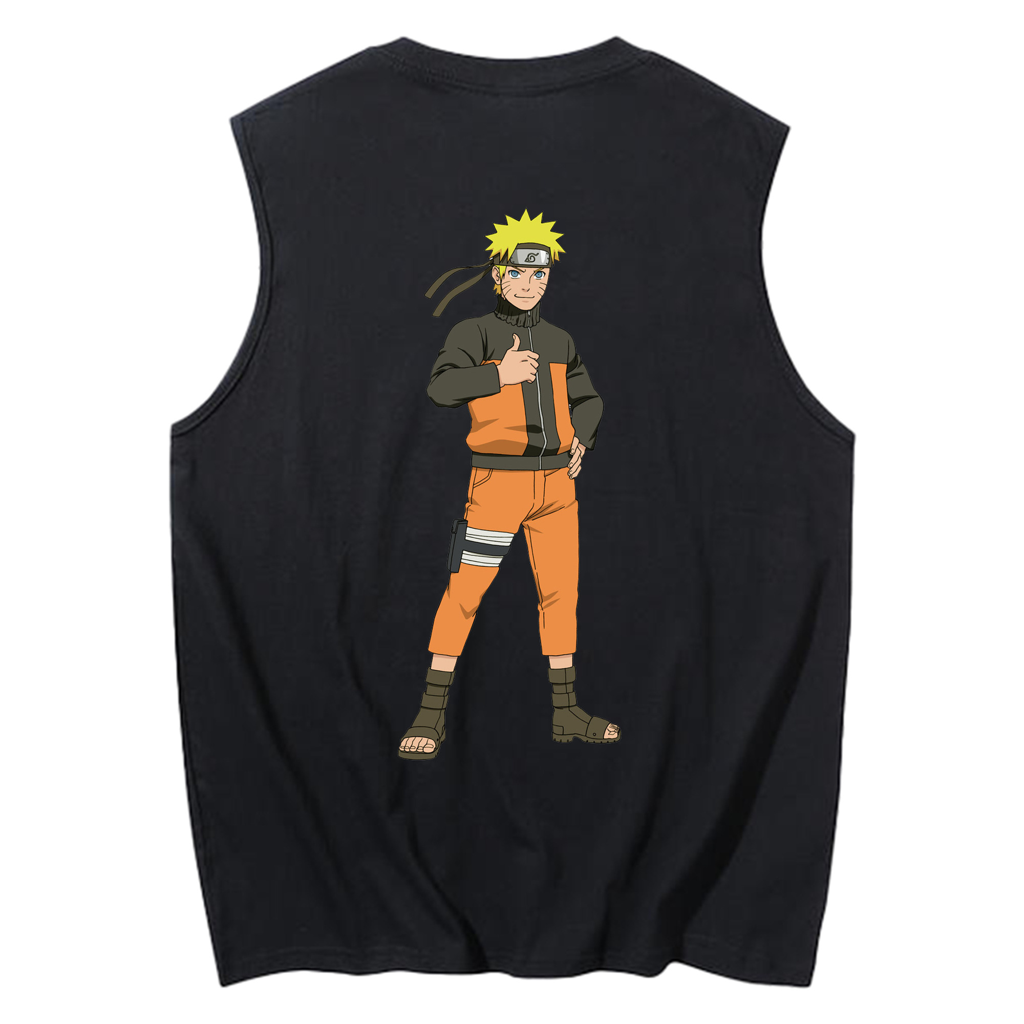 （画像用） NARUTO -ナルト- うずまき ナルト Uzumaki Naruto コットン100％タンクトップ（背面プリント）