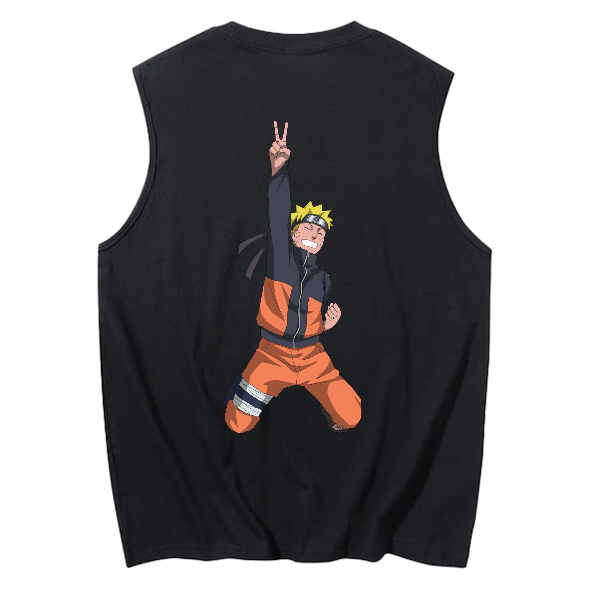 （画像用） NARUTO -ナルト- うずまき ナルト Uzumaki Naruto コットン100％タンクトップ（背面プリント）