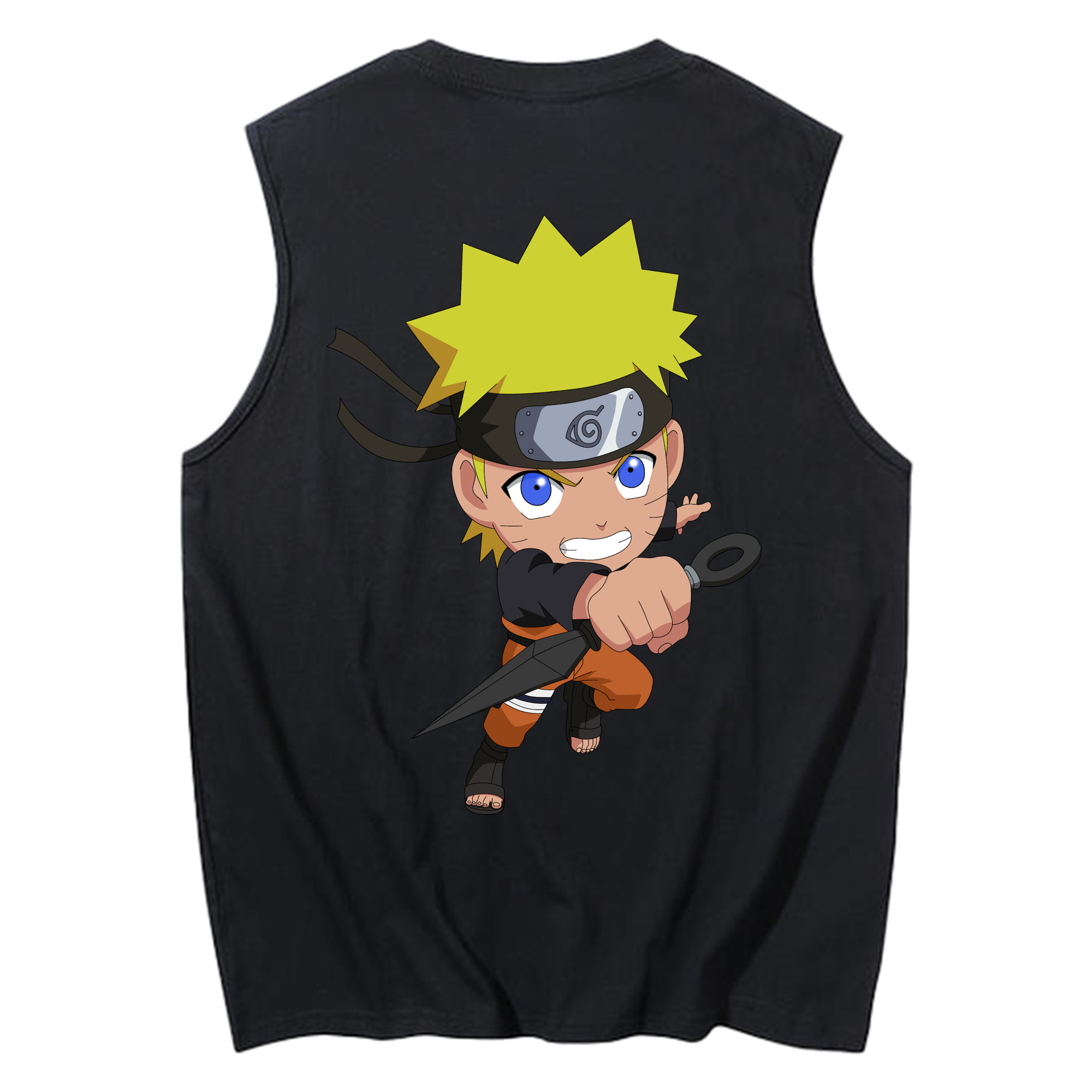 （画像用） NARUTO -ナルト- うずまき ナルト Uzumaki Naruto コットン100％タンクトップ（背面プリント）