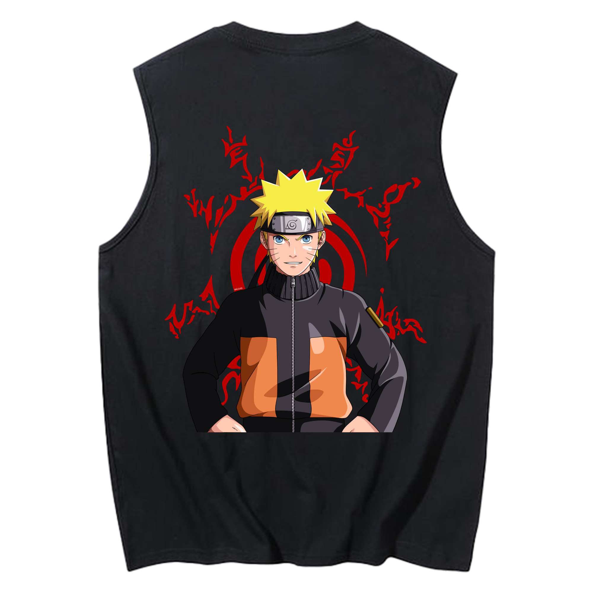（画像用） NARUTO -ナルト- うずまき ナルト Uzumaki Naruto コットン100％タンクトップ（背面プリント）