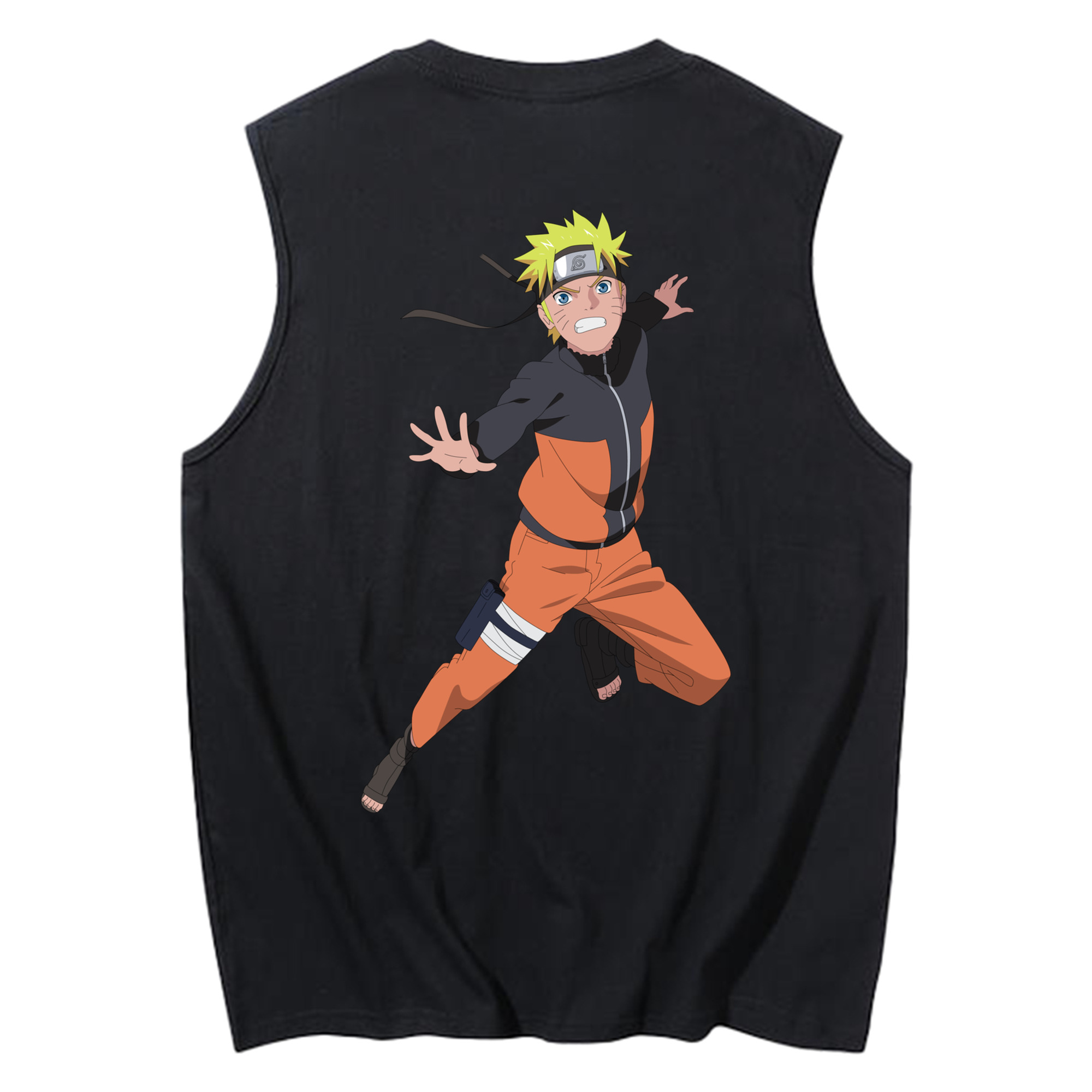 （画像用） NARUTO -ナルト- うずまき ナルト Uzumaki Naruto コットン100％タンクトップ（背面プリント）