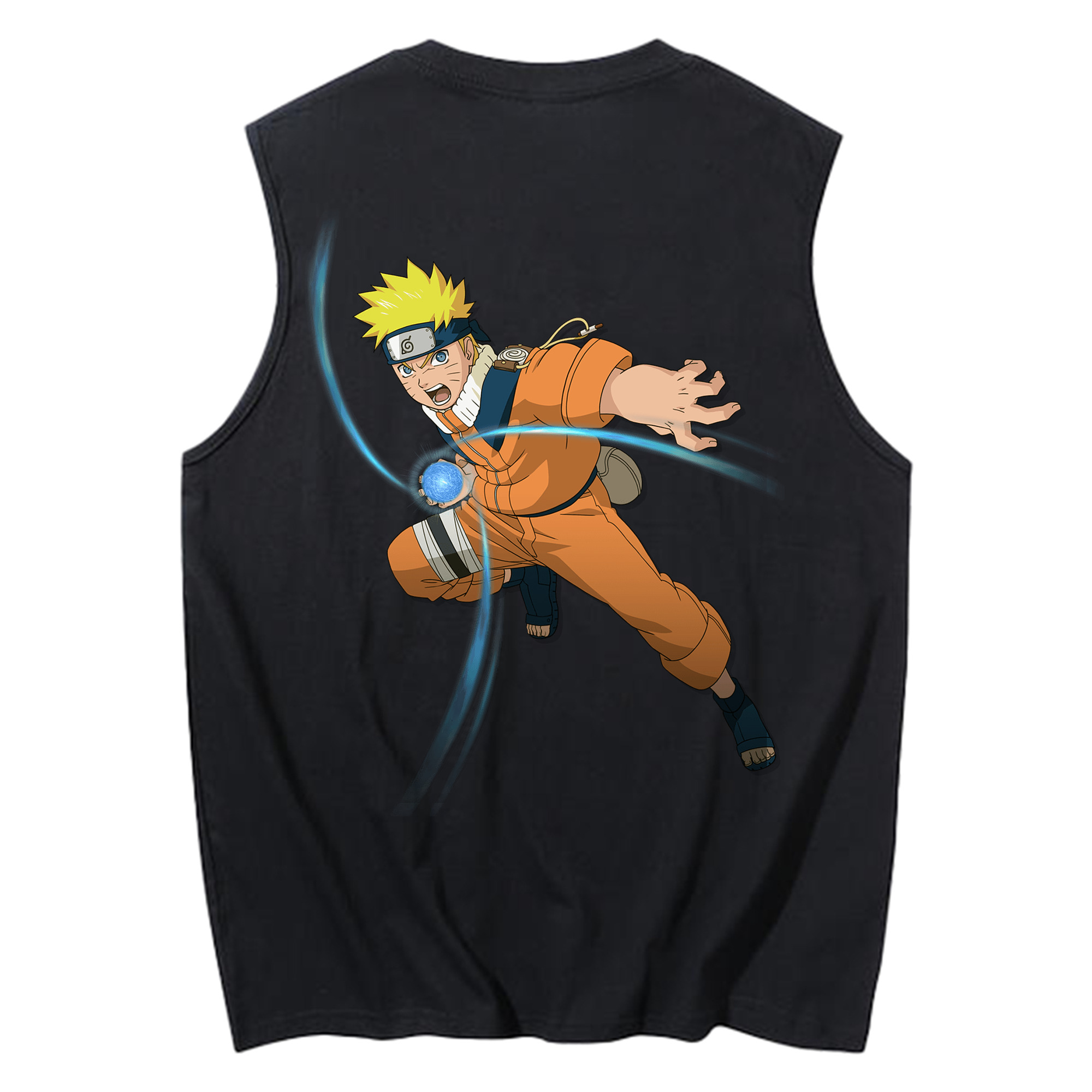 （画像用） NARUTO -ナルト- うずまき ナルト Uzumaki Naruto コットン100％タンクトップ（背面プリント）