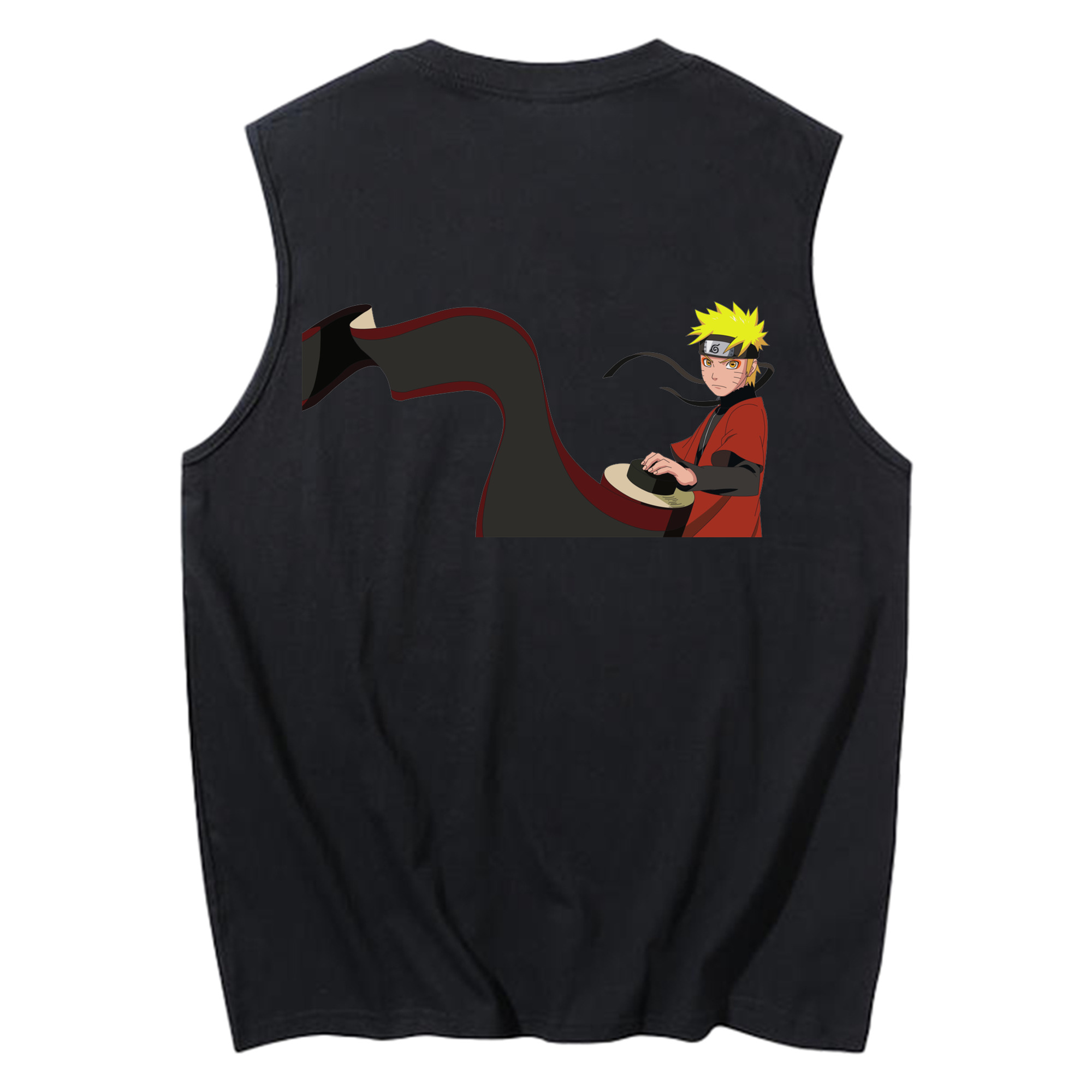 （画像用） NARUTO -ナルト- うずまき ナルト Uzumaki Naruto コットン100％タンクトップ（背面プリント）