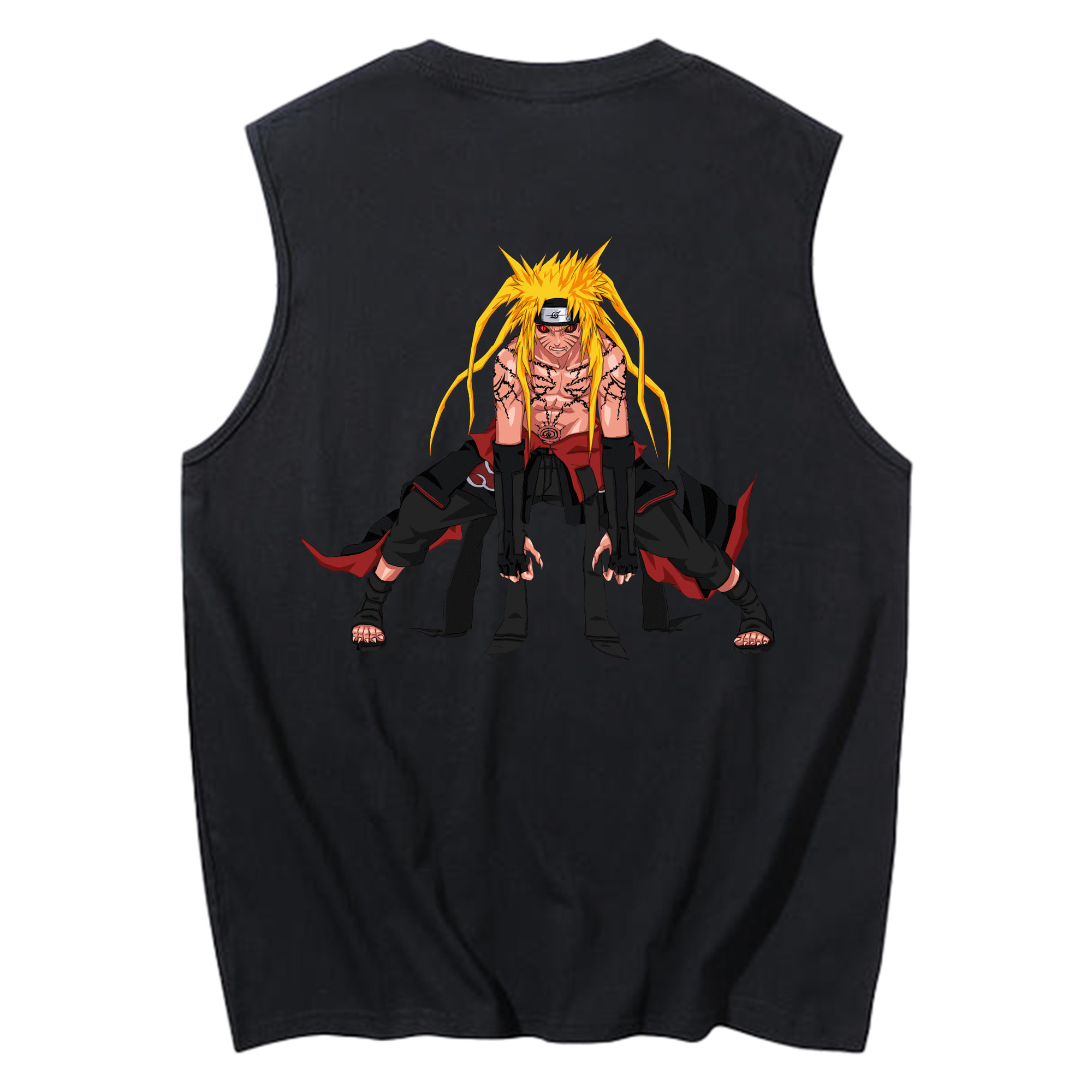 （画像用） NARUTO -ナルト- うずまき ナルト Uzumaki Naruto コットン100％タンクトップ（背面プリント）