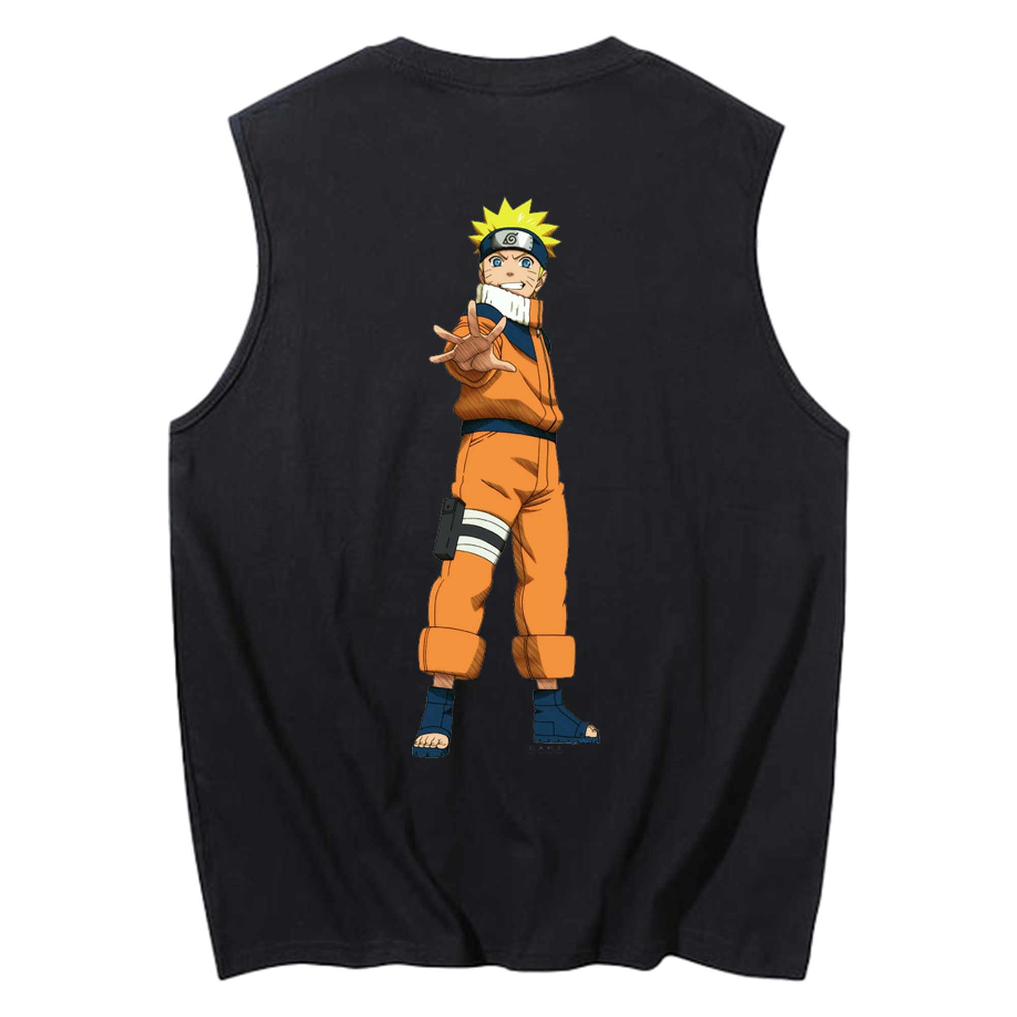 （画像用） NARUTO -ナルト- うずまき ナルト Uzumaki Naruto コットン100％タンクトップ（背面プリント）