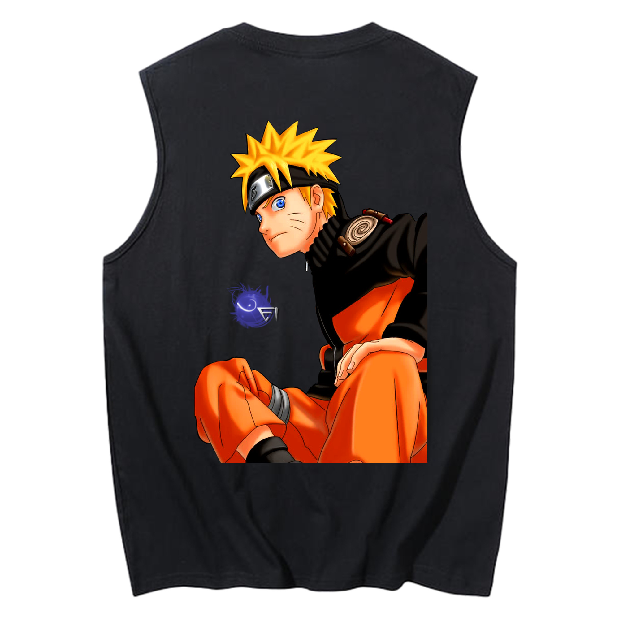 （画像用） NARUTO -ナルト- うずまき ナルト Uzumaki Naruto コットン100％タンクトップ（背面プリント）