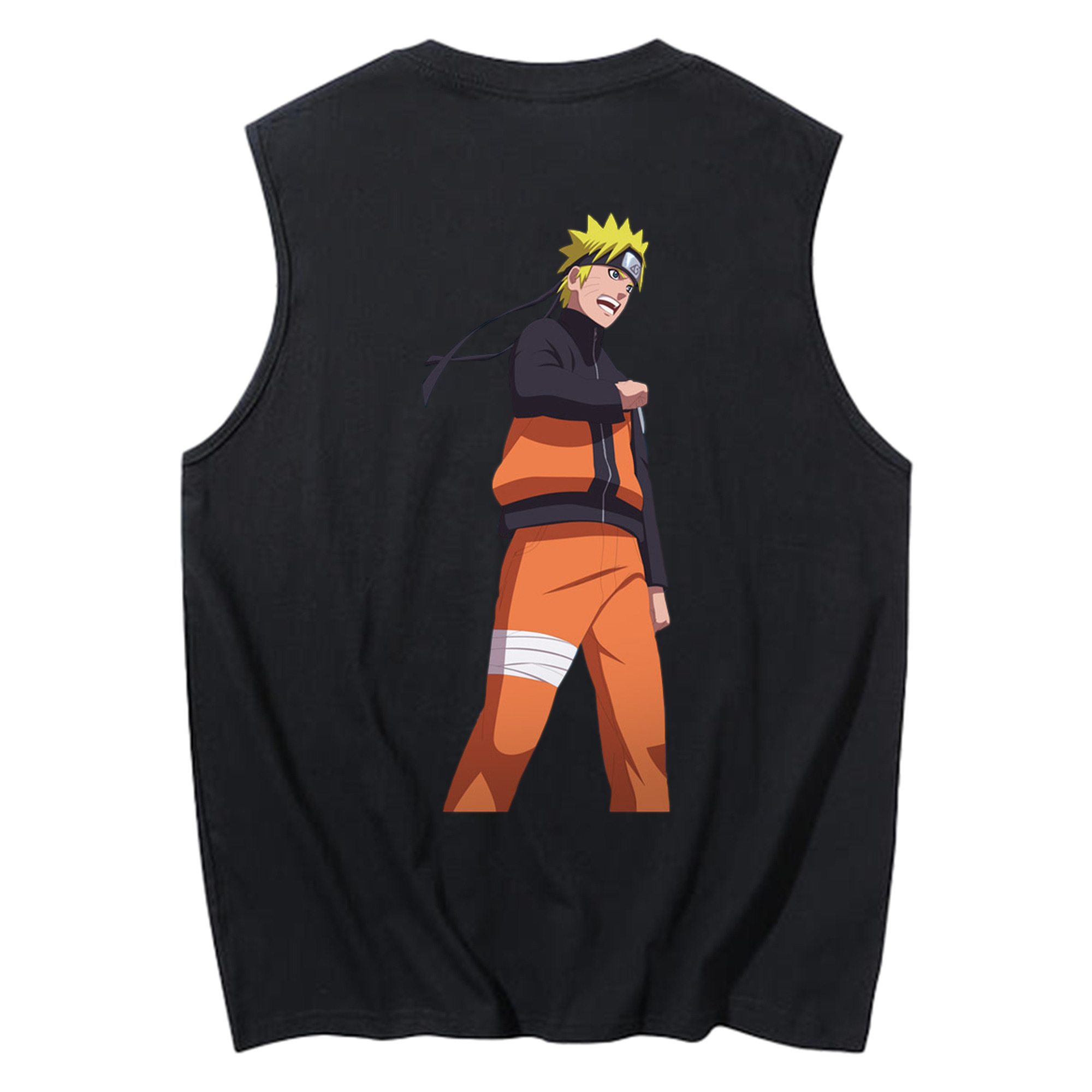 （画像用） NARUTO -ナルト- うずまき ナルト Uzumaki Naruto コットン100％タンクトップ（背面プリント）