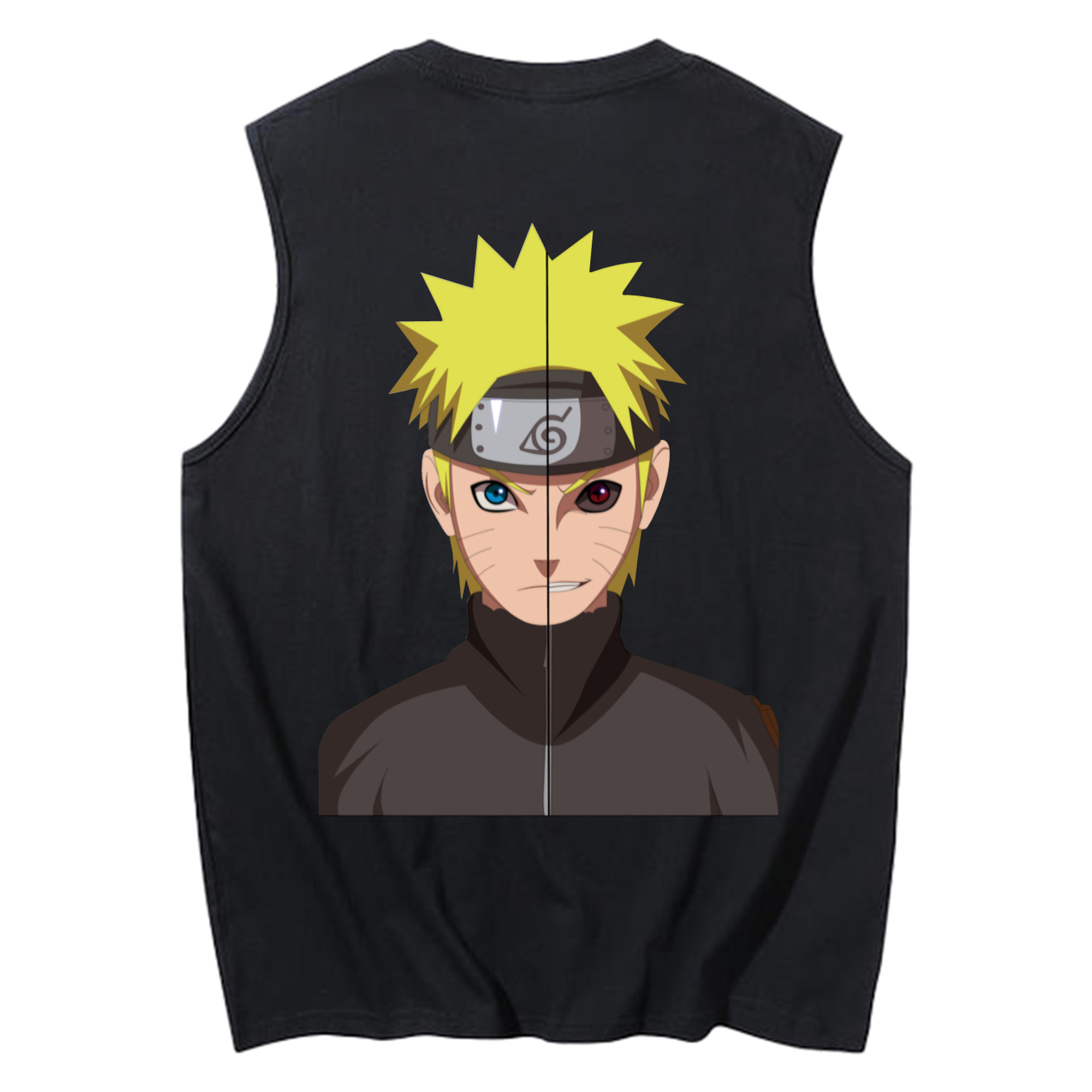 （画像用） NARUTO -ナルト- うずまき ナルト Uzumaki Naruto コットン100％タンクトップ（背面プリント）