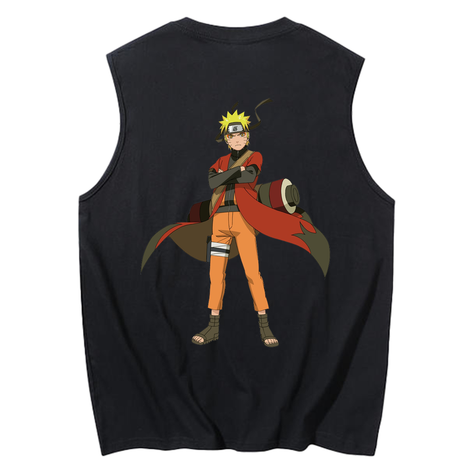 （画像用） NARUTO -ナルト- うずまき ナルト Uzumaki Naruto コットン100％タンクトップ（背面プリント）