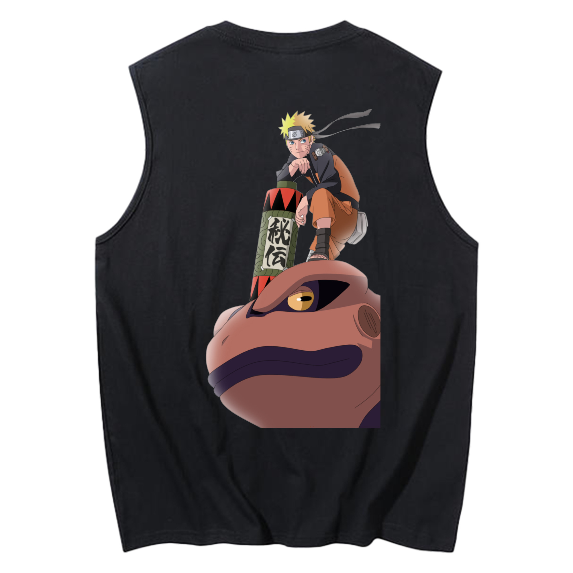 （画像用） NARUTO -ナルト- うずまき ナルト Uzumaki Naruto コットン100％タンクトップ（背面プリント）