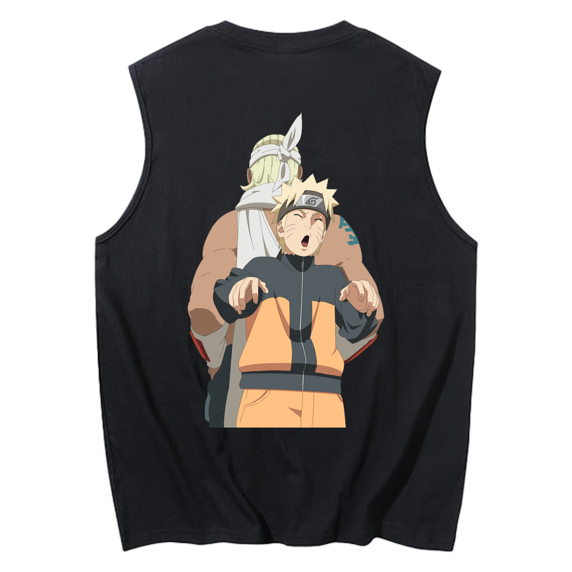 （画像用） NARUTO -ナルト- うずまき ナルト Uzumaki Naruto コットン100％タンクトップ（背面プリント）