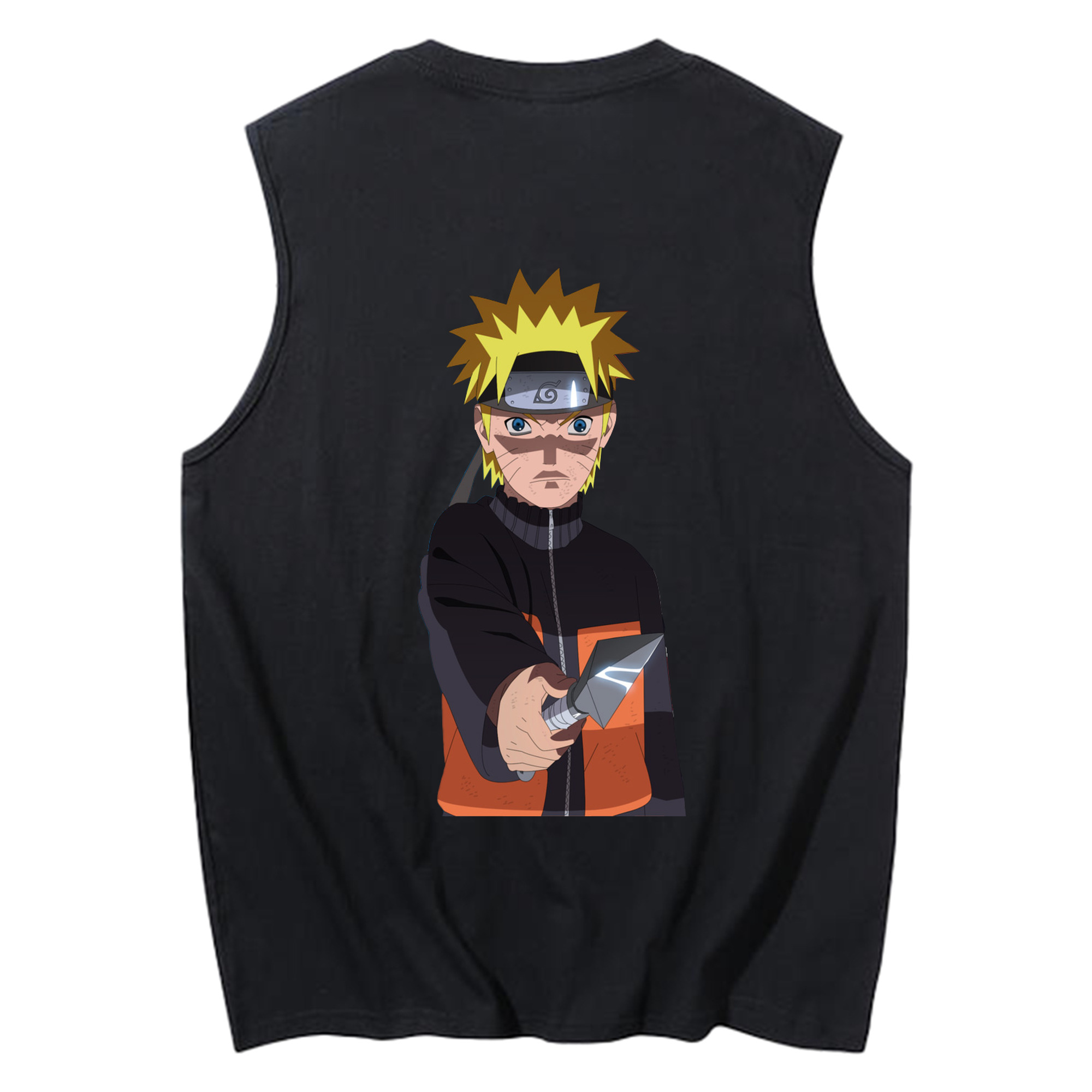 （画像用） NARUTO -ナルト- うずまき ナルト Uzumaki Naruto コットン100％タンクトップ（背面プリント）