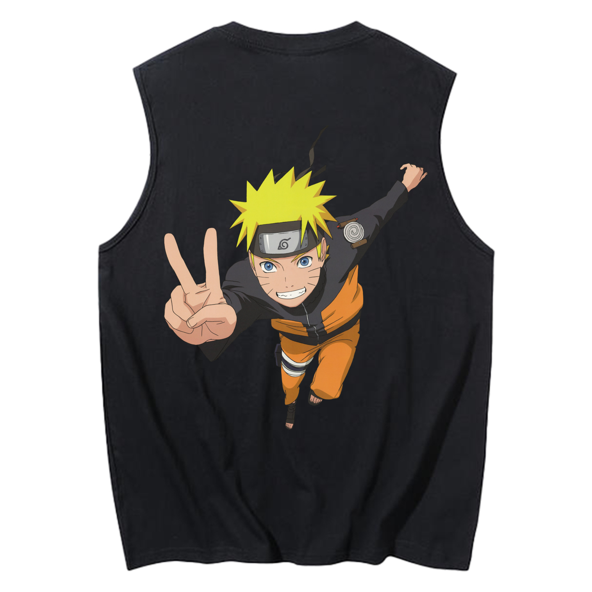 （画像用） NARUTO -ナルト- うずまき ナルト Uzumaki Naruto コットン100％タンクトップ（背面プリント）