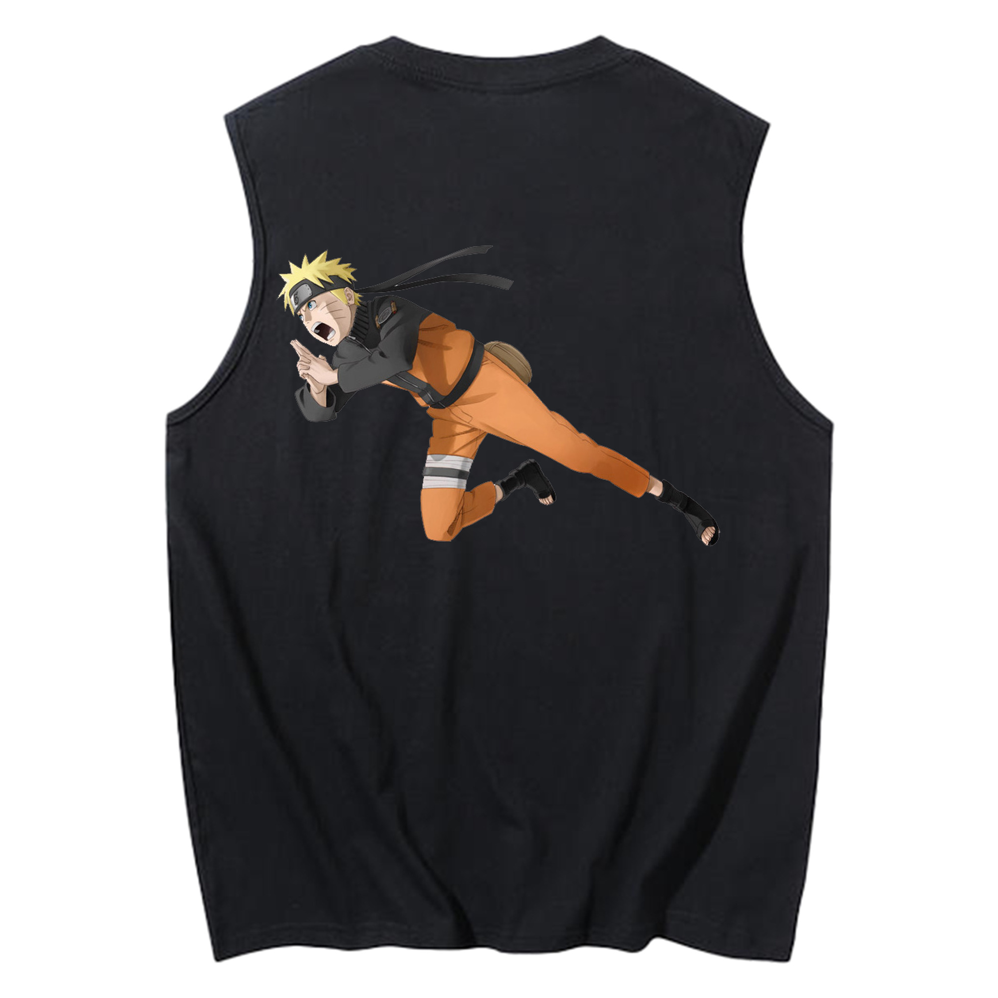 （画像用） NARUTO -ナルト- うずまき ナルト Uzumaki Naruto コットン100％タンクトップ（背面プリント）