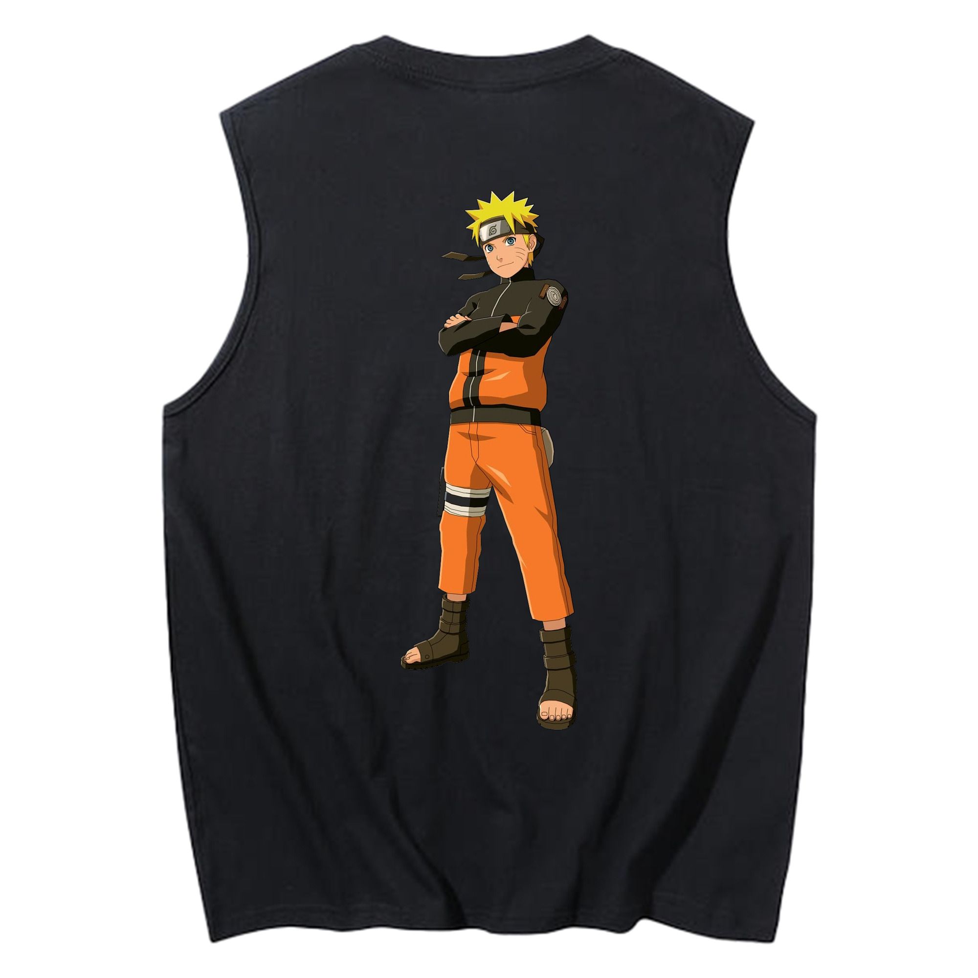 （画像用） NARUTO -ナルト- うずまき ナルト Uzumaki Naruto コットン100％タンクトップ（背面プリント）
