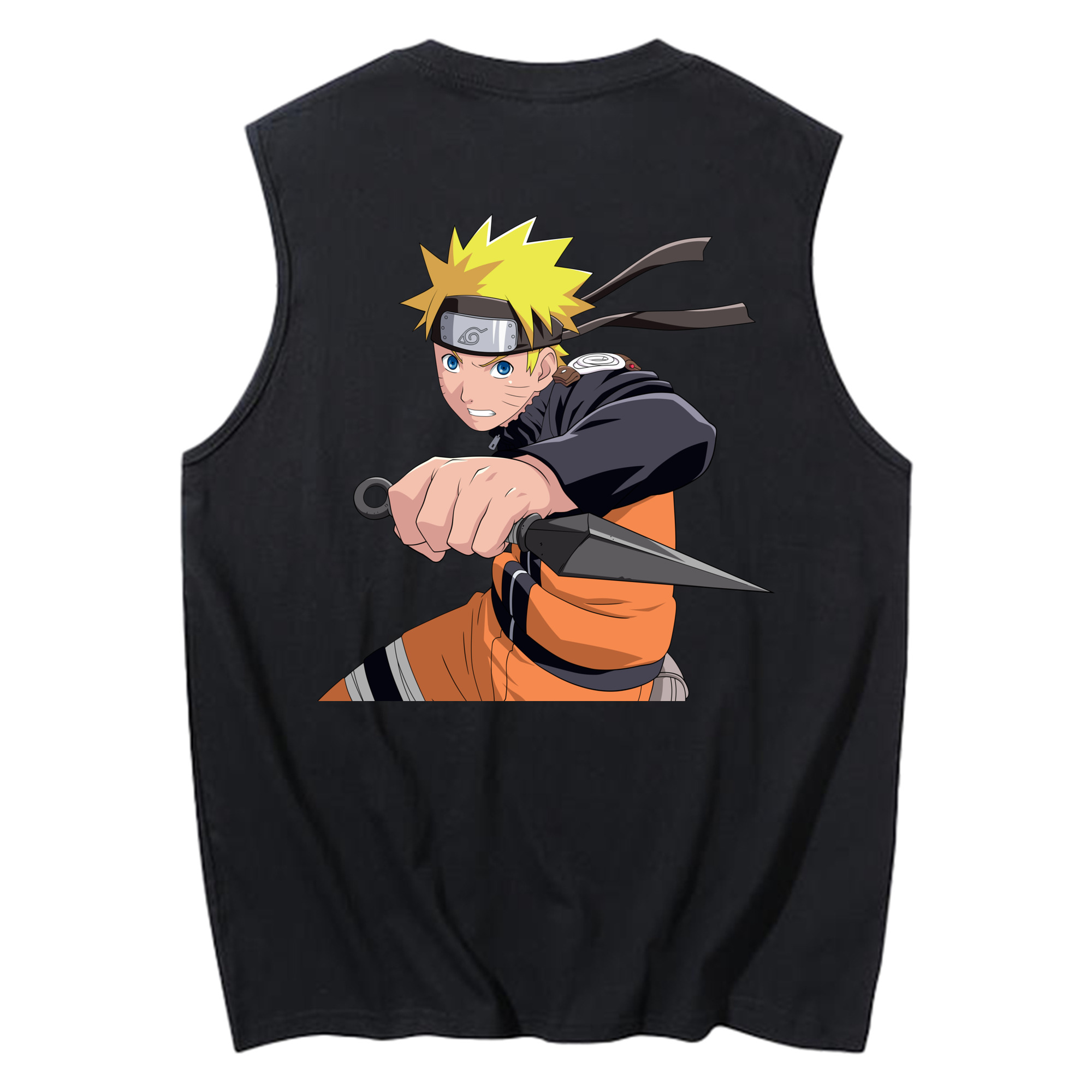 （画像用） NARUTO -ナルト- うずまき ナルト Uzumaki Naruto コットン100％タンクトップ（背面プリント）