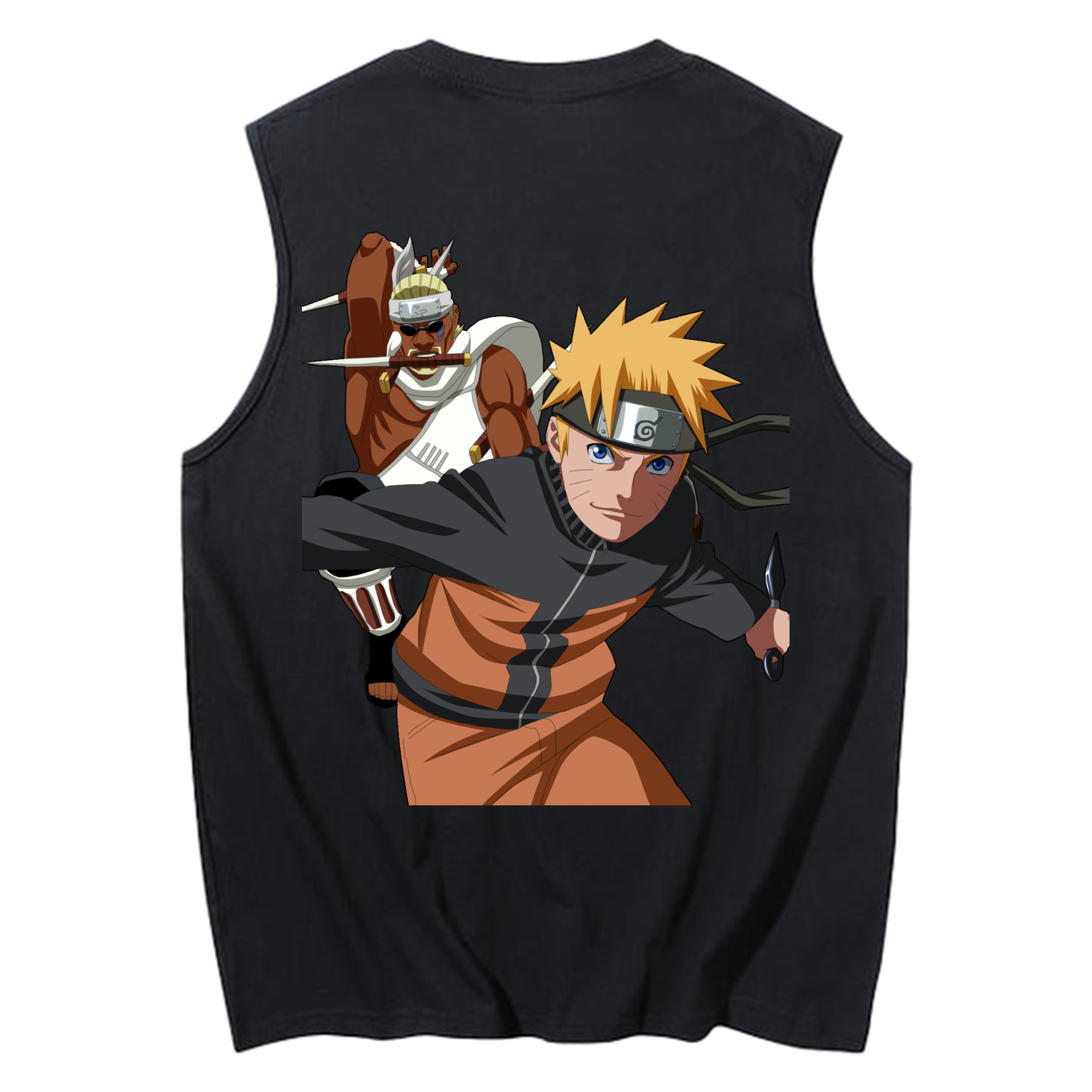 （画像用） NARUTO -ナルト- うずまき ナルト Uzumaki Naruto コットン100％タンクトップ（背面プリント）