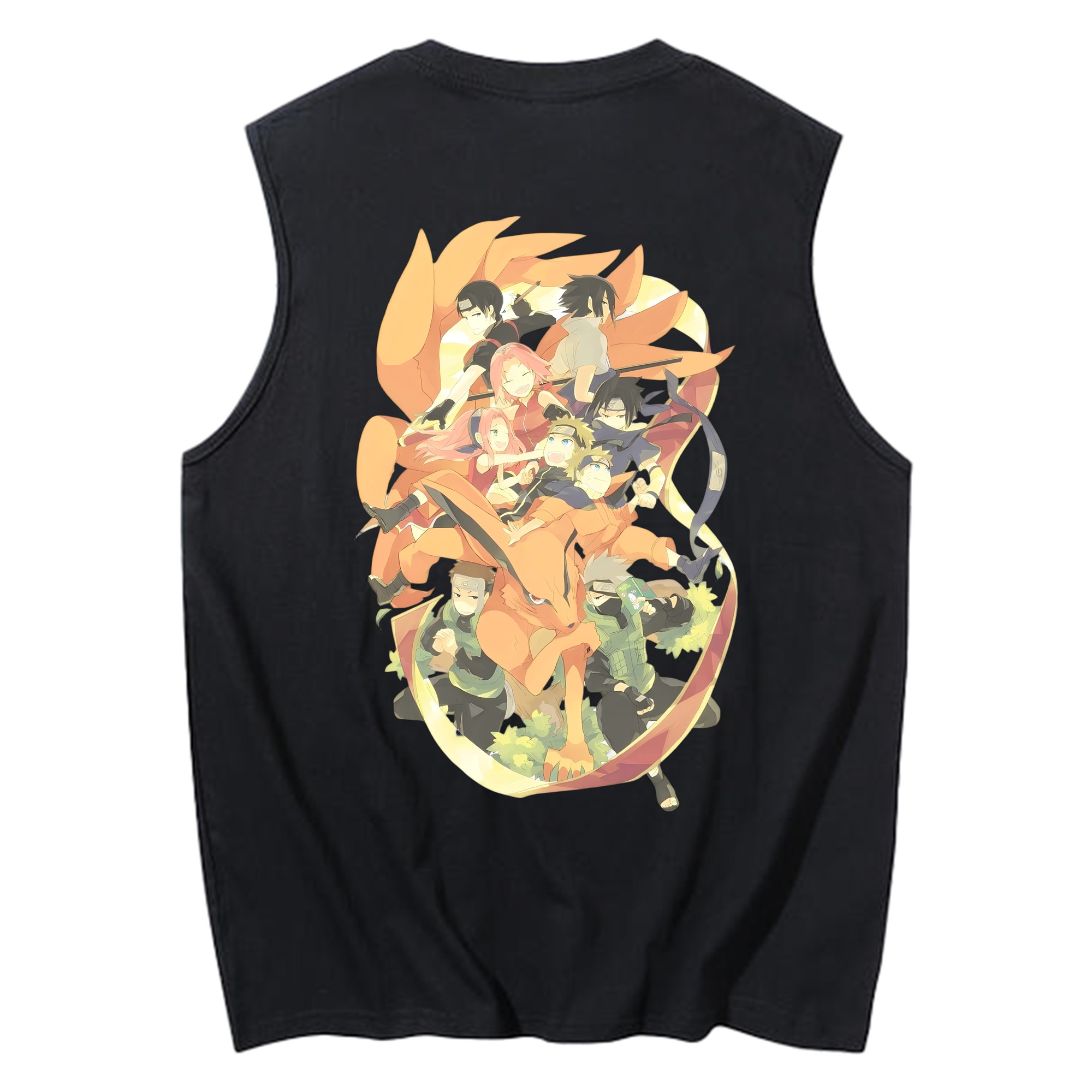 （画像用） NARUTO -ナルト- うずまき ナルト Uzumaki Naruto コットン100％タンクトップ（背面プリント）