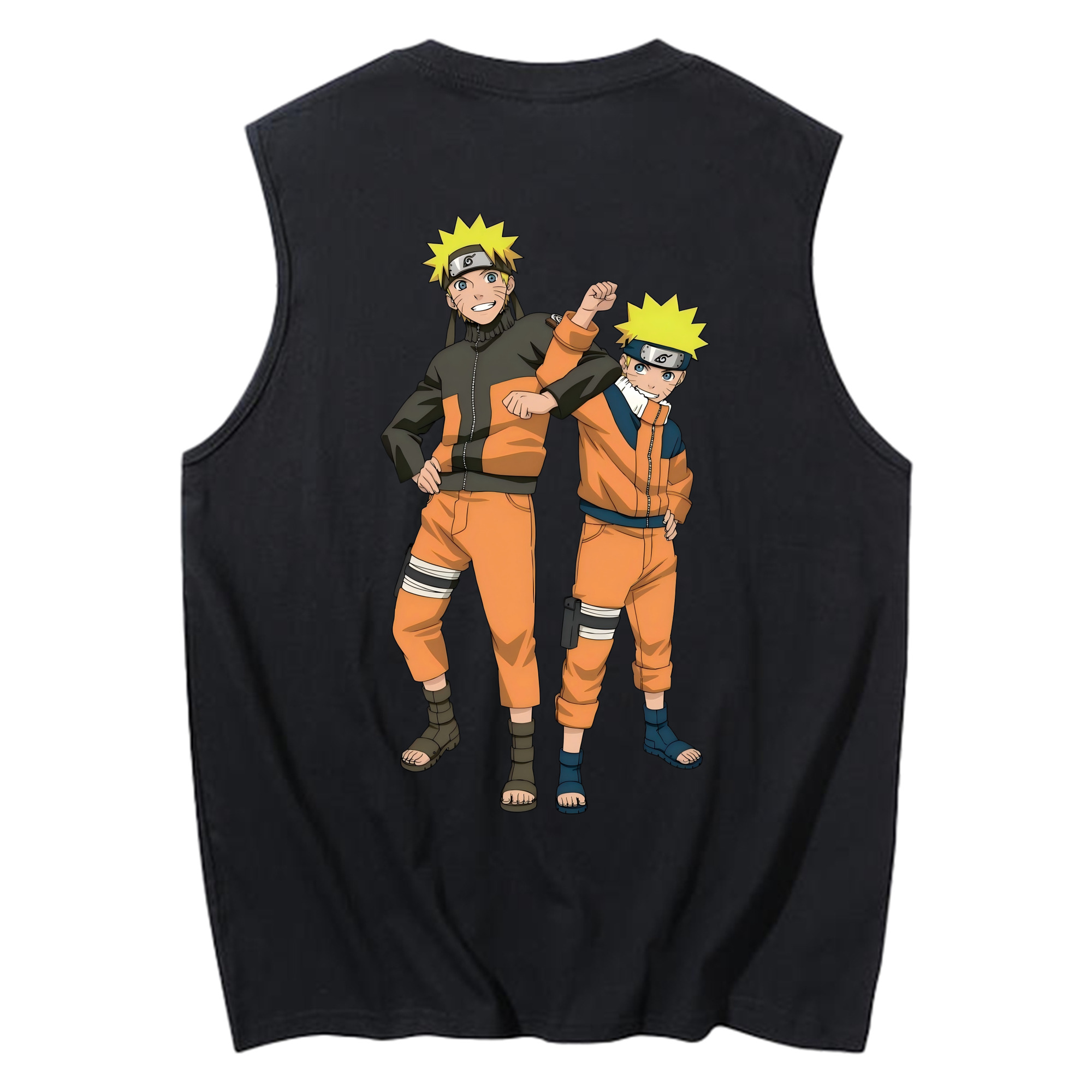 （画像用） NARUTO -ナルト- うずまき ナルト Uzumaki Naruto コットン100％タンクトップ（背面プリント）