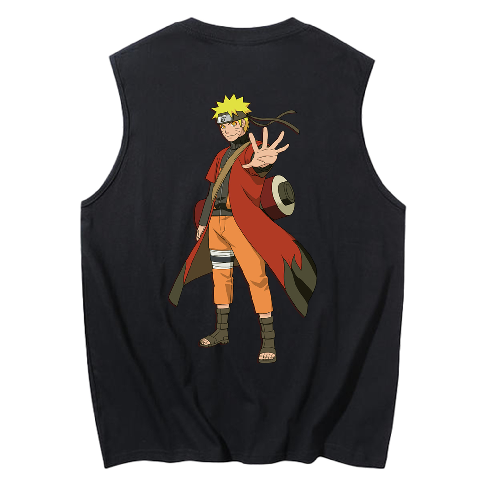 （画像用） NARUTO -ナルト- うずまき ナルト Uzumaki Naruto コットン100％タンクトップ（背面プリント）