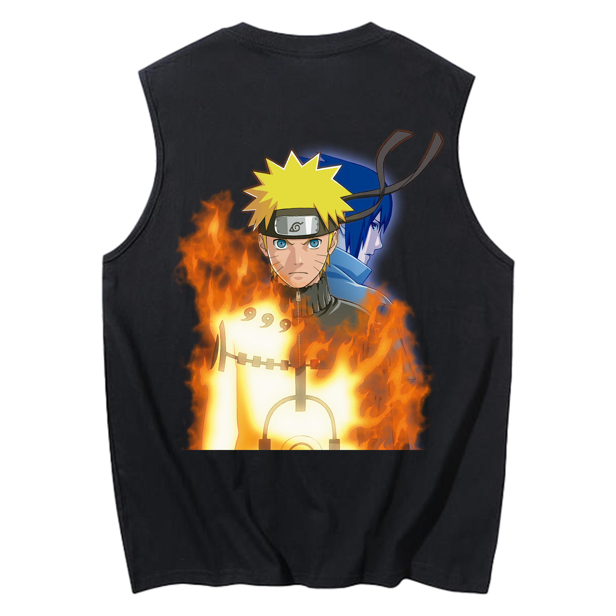 （画像用） NARUTO -ナルト- うずまき ナルト Uzumaki Naruto コットン100％タンクトップ（背面プリント）