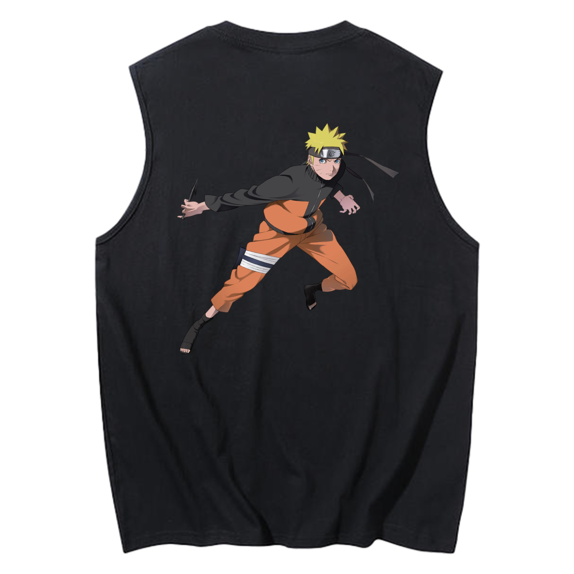 （画像用） NARUTO -ナルト- うずまき ナルト Uzumaki Naruto コットン100％タンクトップ（背面プリント）