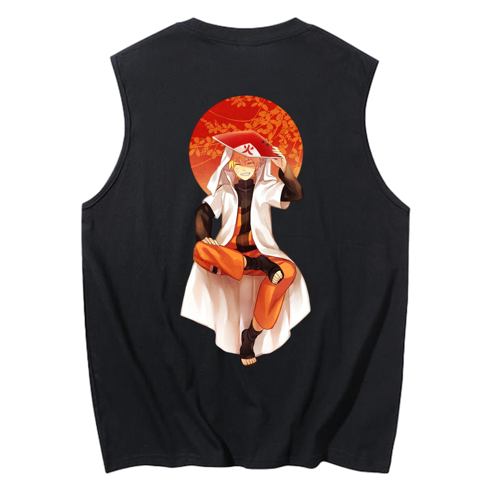 （画像用） NARUTO -ナルト- うずまき ナルト Uzumaki Naruto コットン100％タンクトップ（背面プリント）