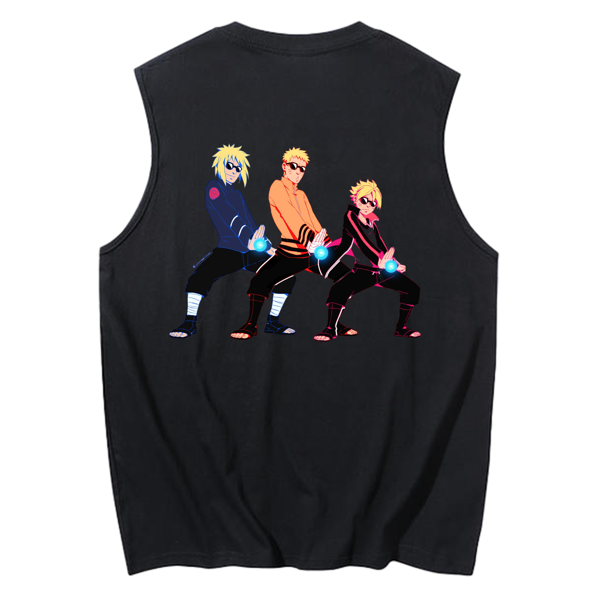 （画像用） NARUTO -ナルト- うずまき ナルト Uzumaki Naruto コットン100％タンクトップ（背面プリント）