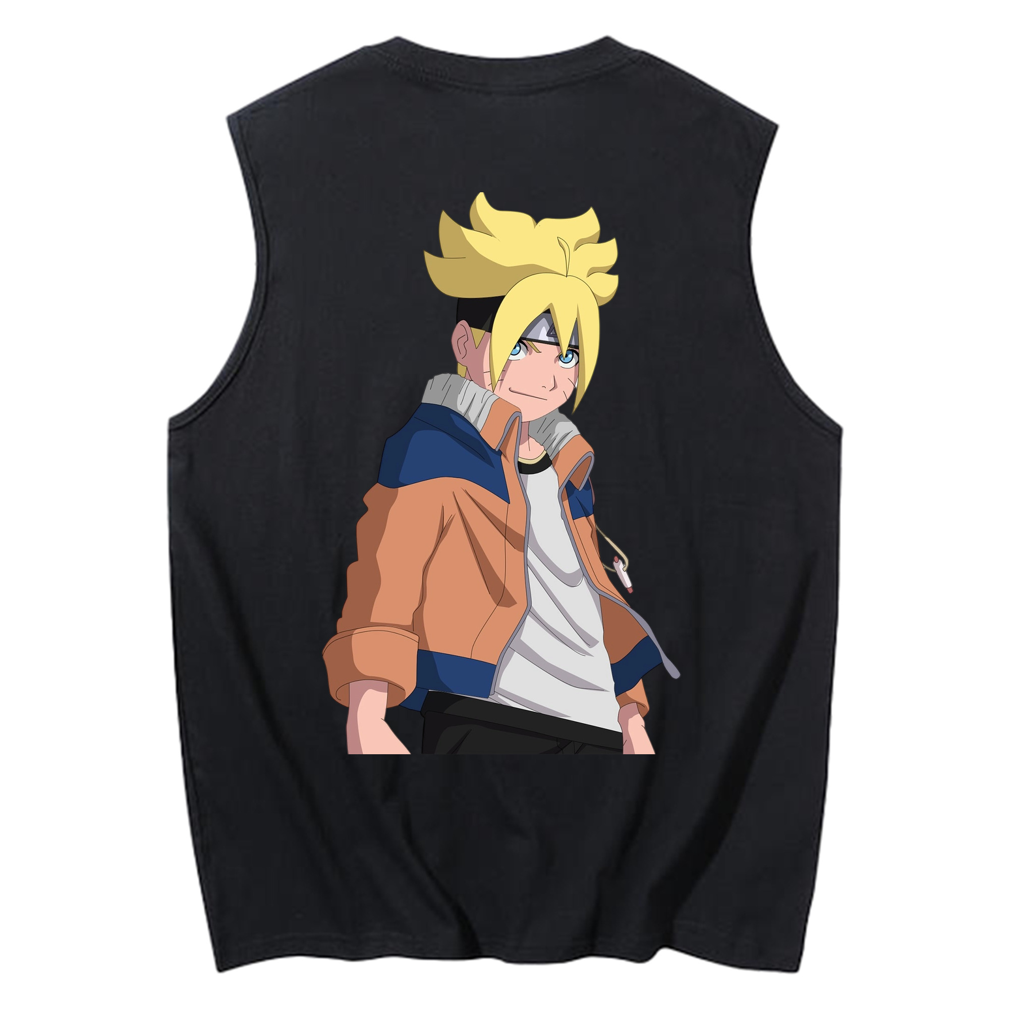 （画像用） NARUTO -ナルト- うずまき ナルト Uzumaki Naruto コットン100％タンクトップ（背面プリント）
