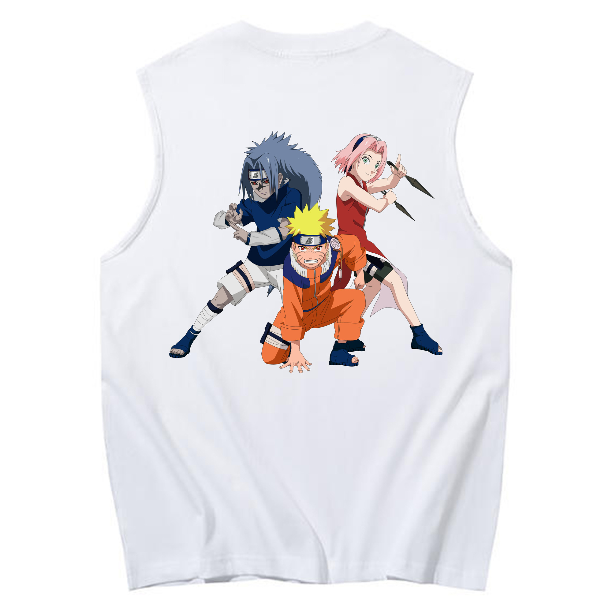 （画像用） NARUTO -ナルト- うずまき ナルト Uzumaki Naruto コットン100％タンクトップ（背面プリント）