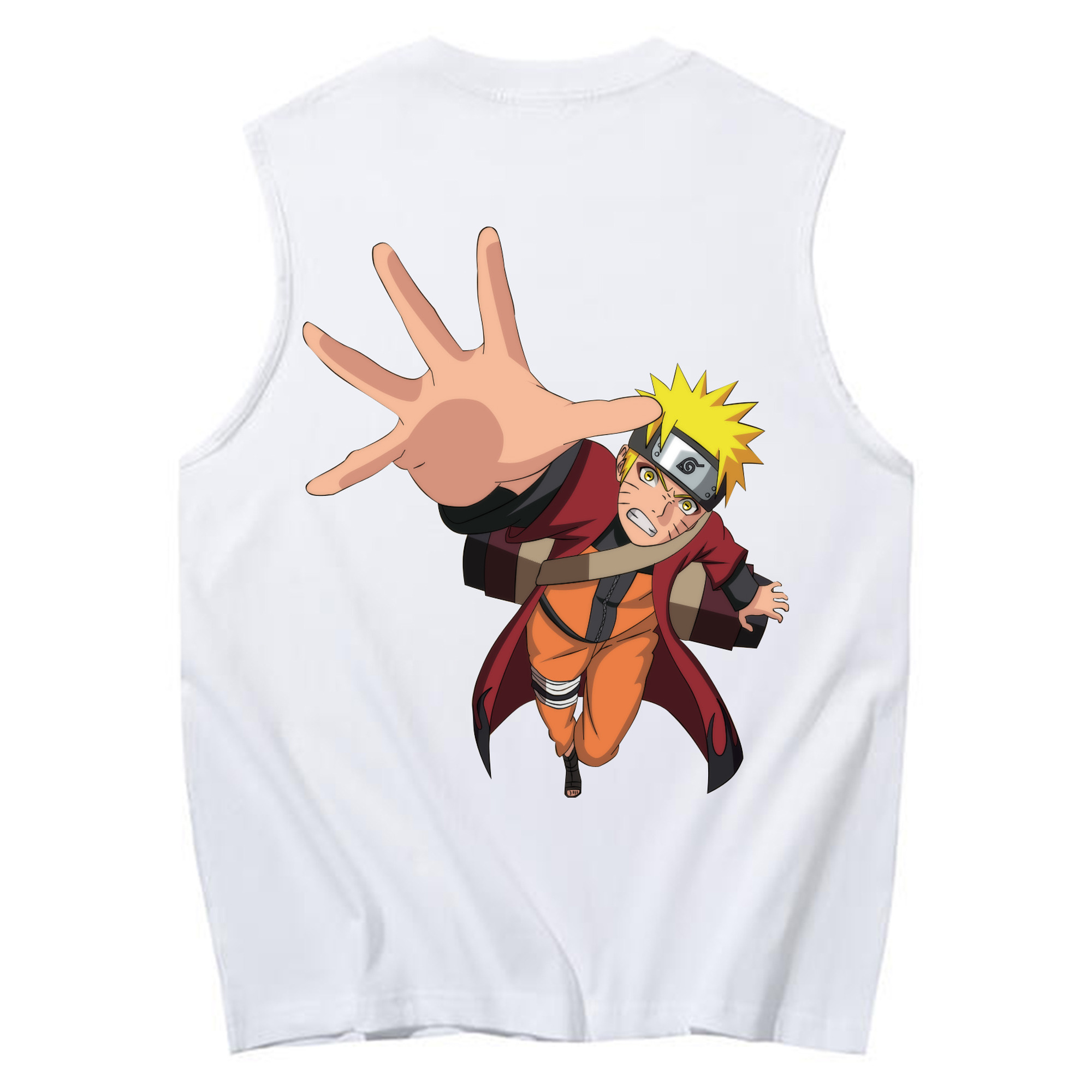 （画像用） NARUTO -ナルト- うずまき ナルト Uzumaki Naruto コットン100％タンクトップ（背面プリント）
