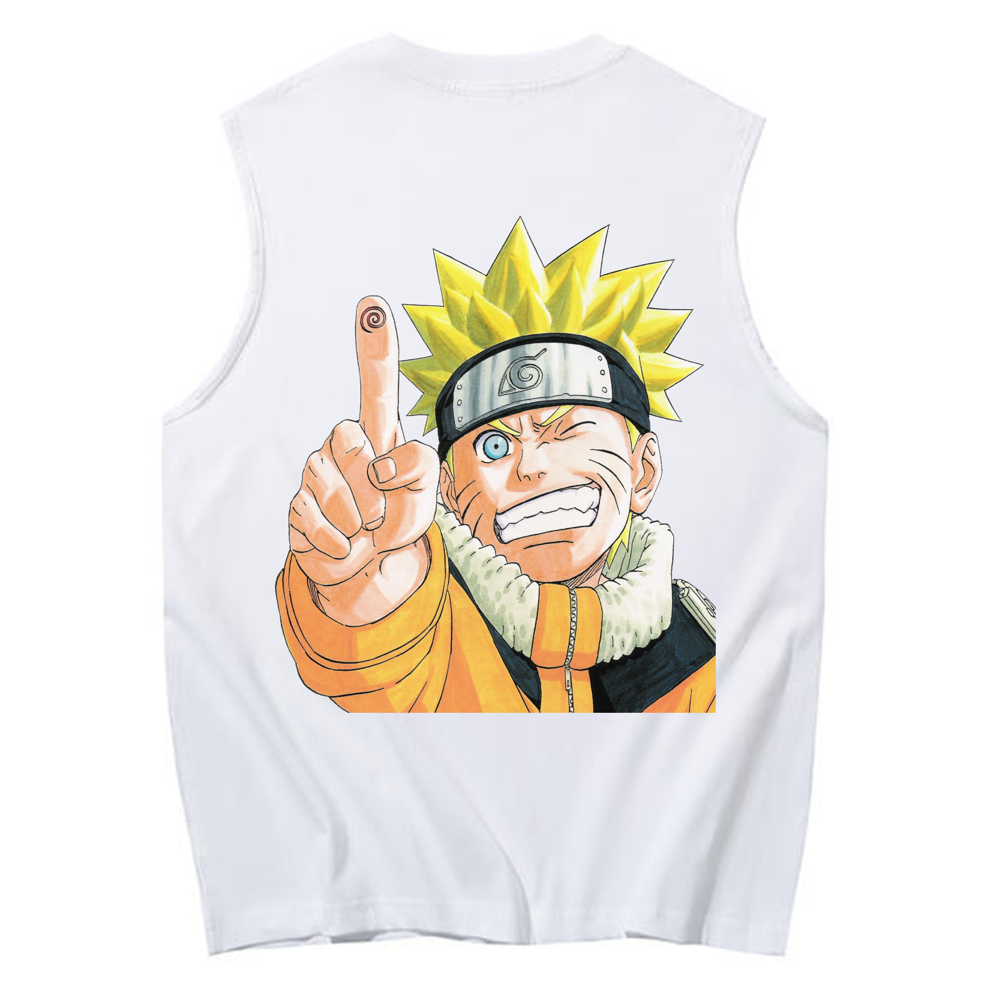 （画像用） NARUTO -ナルト- うずまき ナルト Uzumaki Naruto コットン100％タンクトップ（背面プリント）