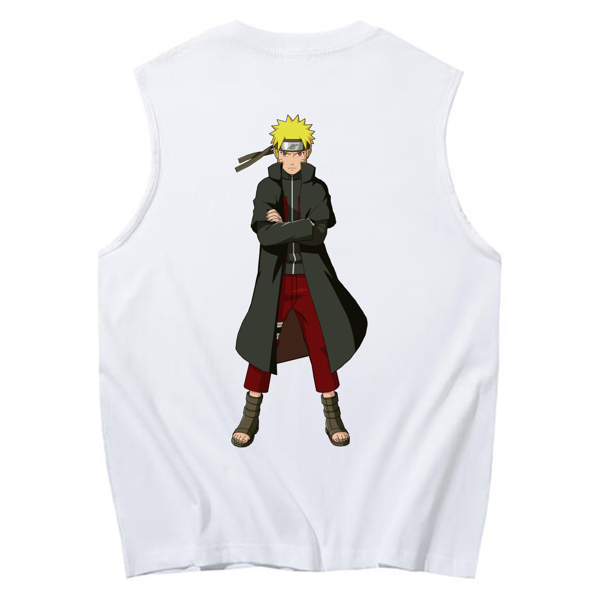 （画像用） NARUTO -ナルト- うずまき ナルト Uzumaki Naruto コットン100％タンクトップ（背面プリント）