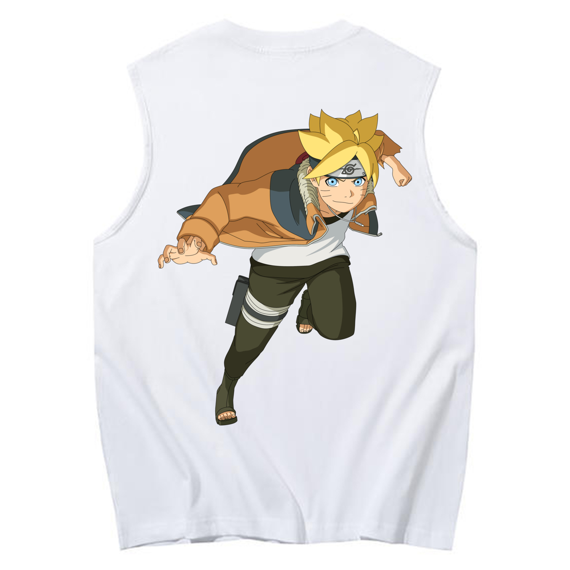 （画像用） NARUTO -ナルト- うずまき ナルト Uzumaki Naruto コットン100％タンクトップ（背面プリント）