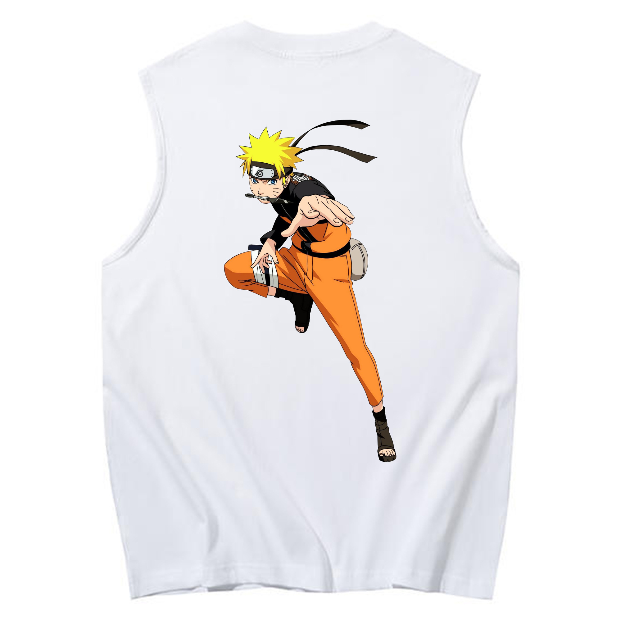 （画像用） NARUTO -ナルト- うずまき ナルト Uzumaki Naruto コットン100％タンクトップ（背面プリント）