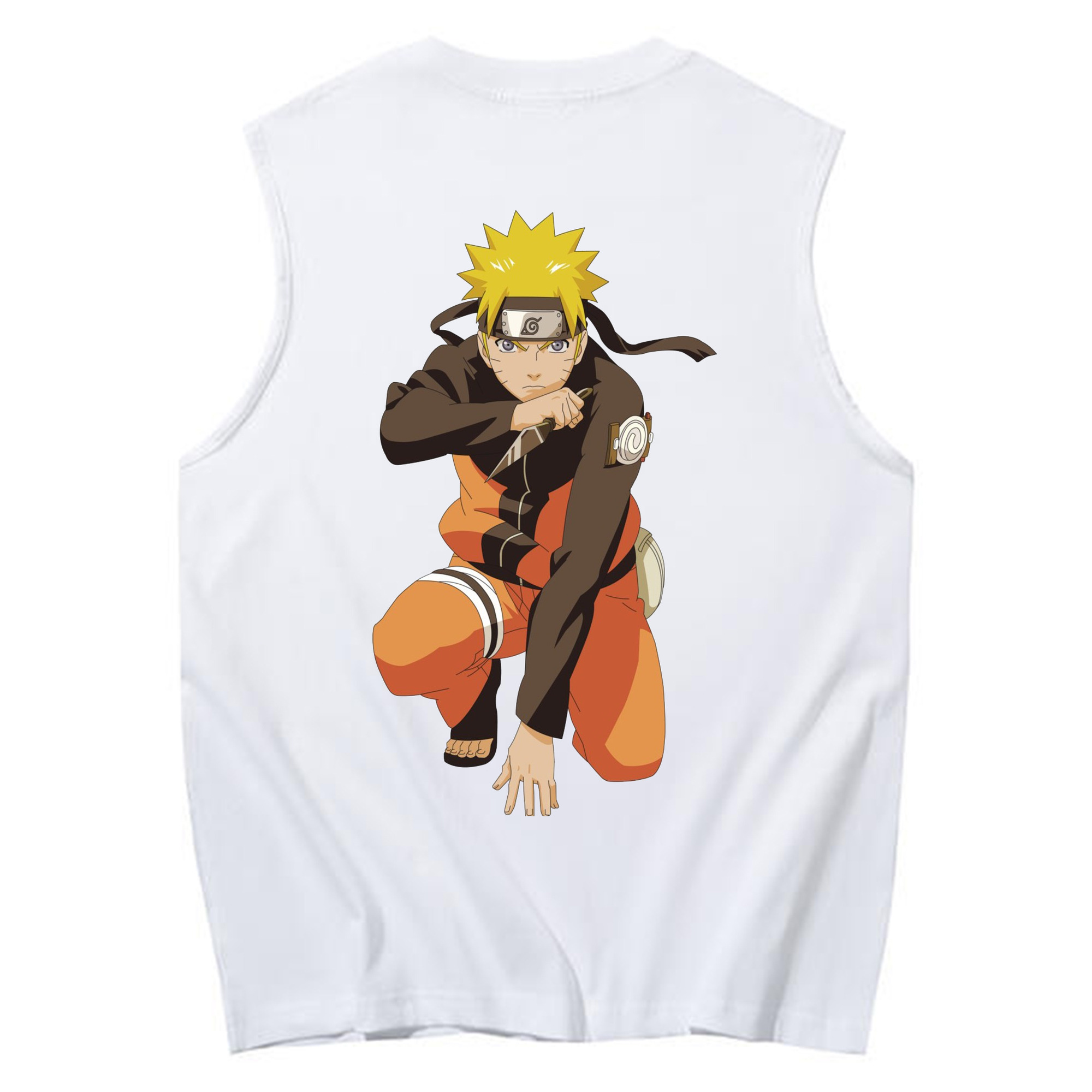 （画像用） NARUTO -ナルト- うずまき ナルト Uzumaki Naruto コットン100％タンクトップ（背面プリント）