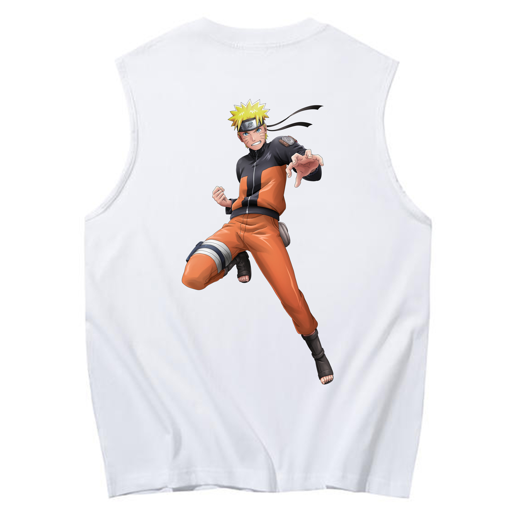 （画像用） NARUTO -ナルト- うずまき ナルト Uzumaki Naruto コットン100％タンクトップ（背面プリント）