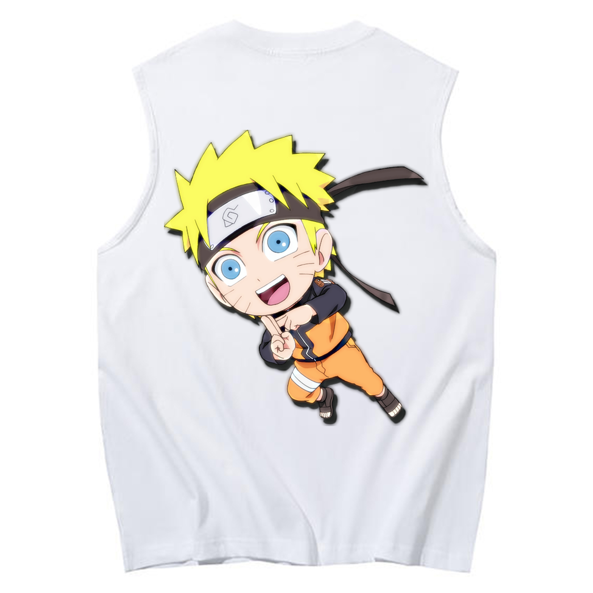 （画像用） NARUTO -ナルト- うずまき ナルト Uzumaki Naruto コットン100％タンクトップ（背面プリント）